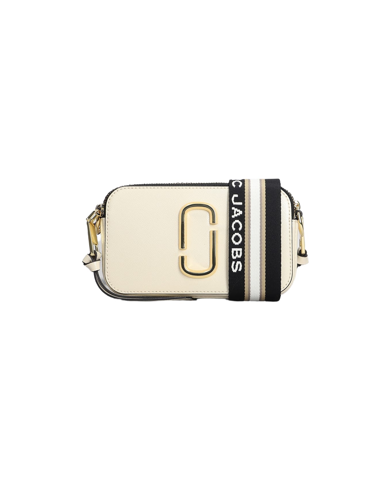 Marc Jacobs The Snapshot Shoulder Bag In Beige Leather - beige