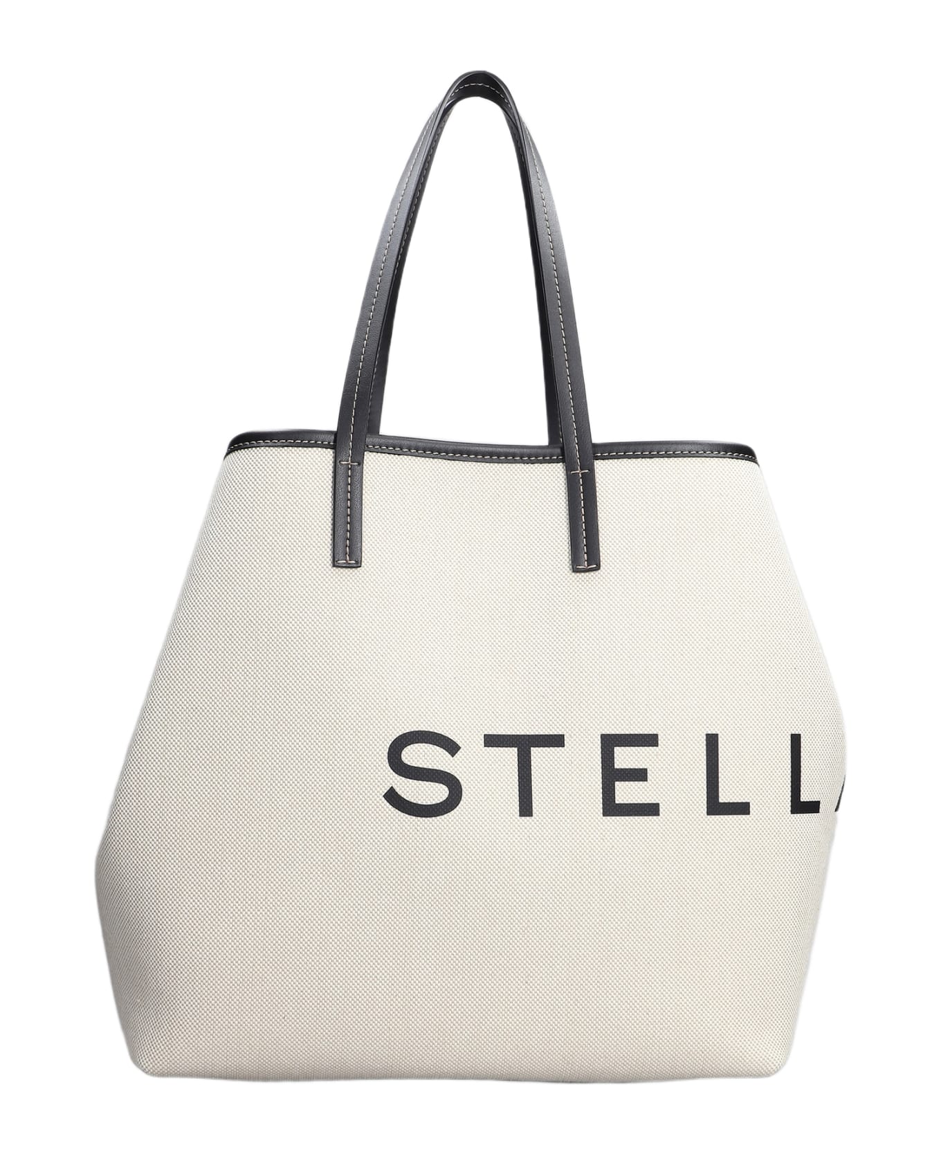 Stella McCartney Stella Logo Tote In Grey Canvas - grey