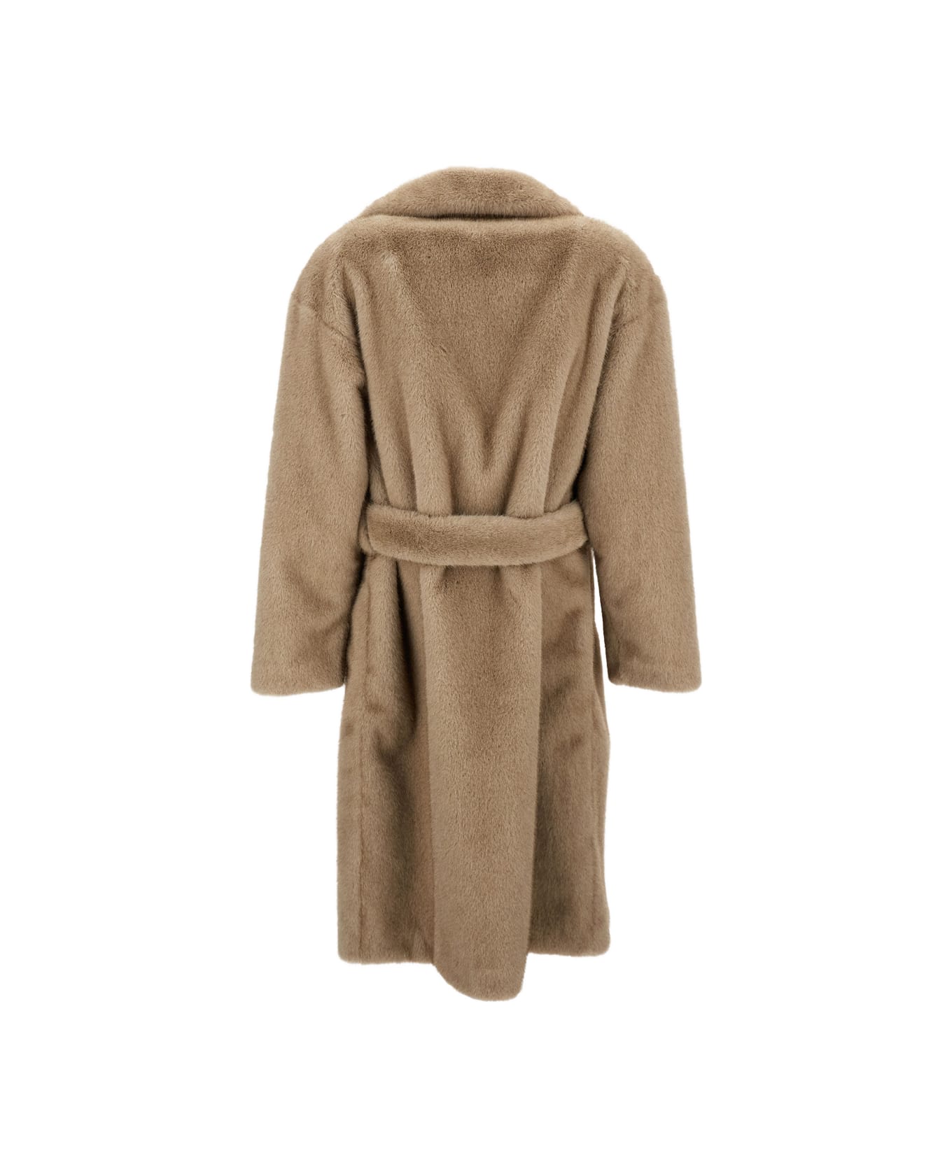Herno Soft Alternative Fur Coat - Beige