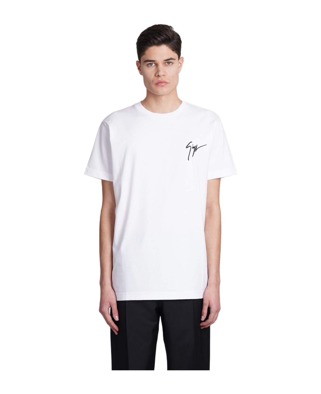 Giuseppe Zanotti Lr01 T-shirt In White Cotton - white シャツ