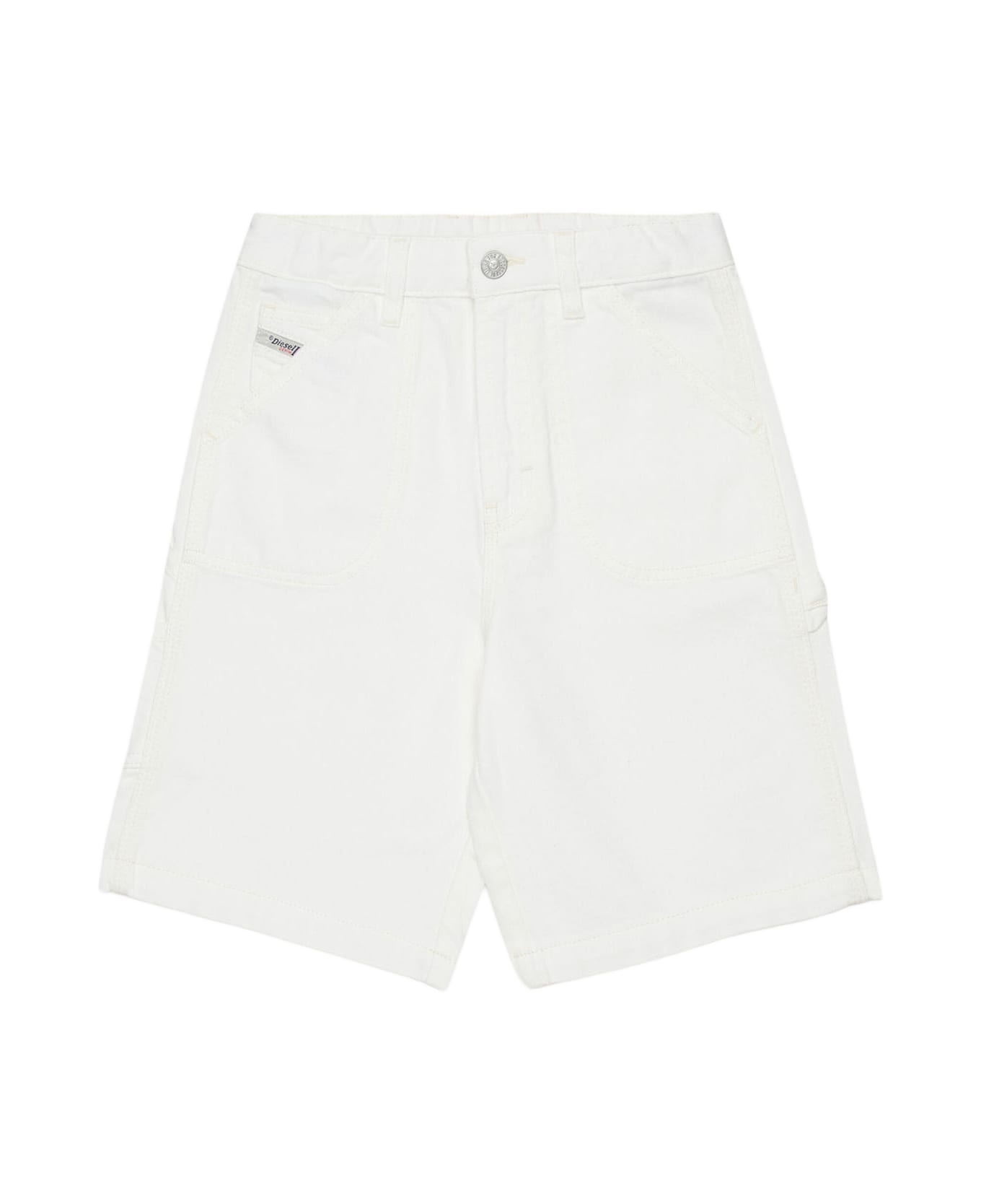 Diesel D-bart Cotton Shorts - White