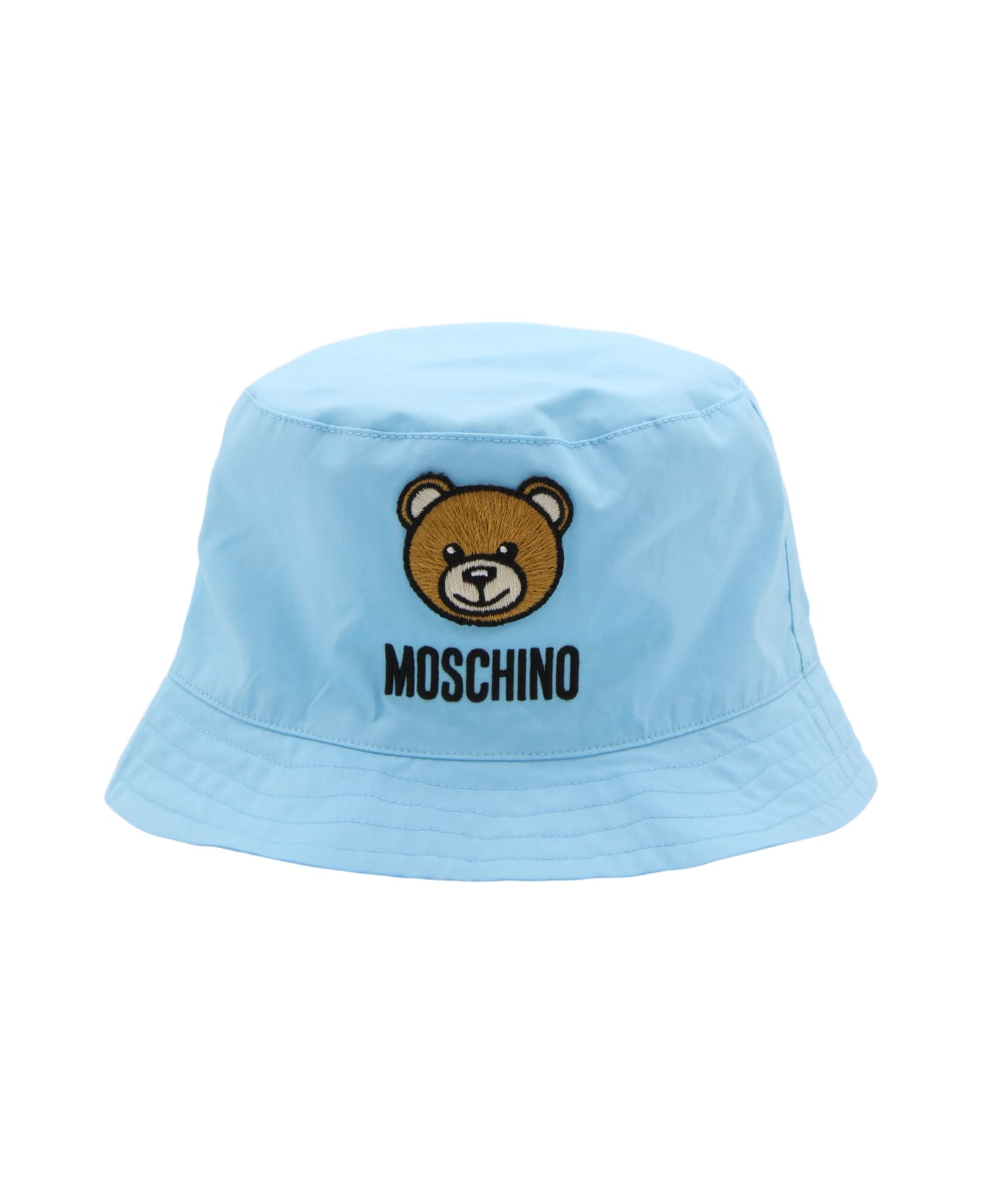 Moschino Light Blue Cotton Bucket Hat - CRYSTAL BLU