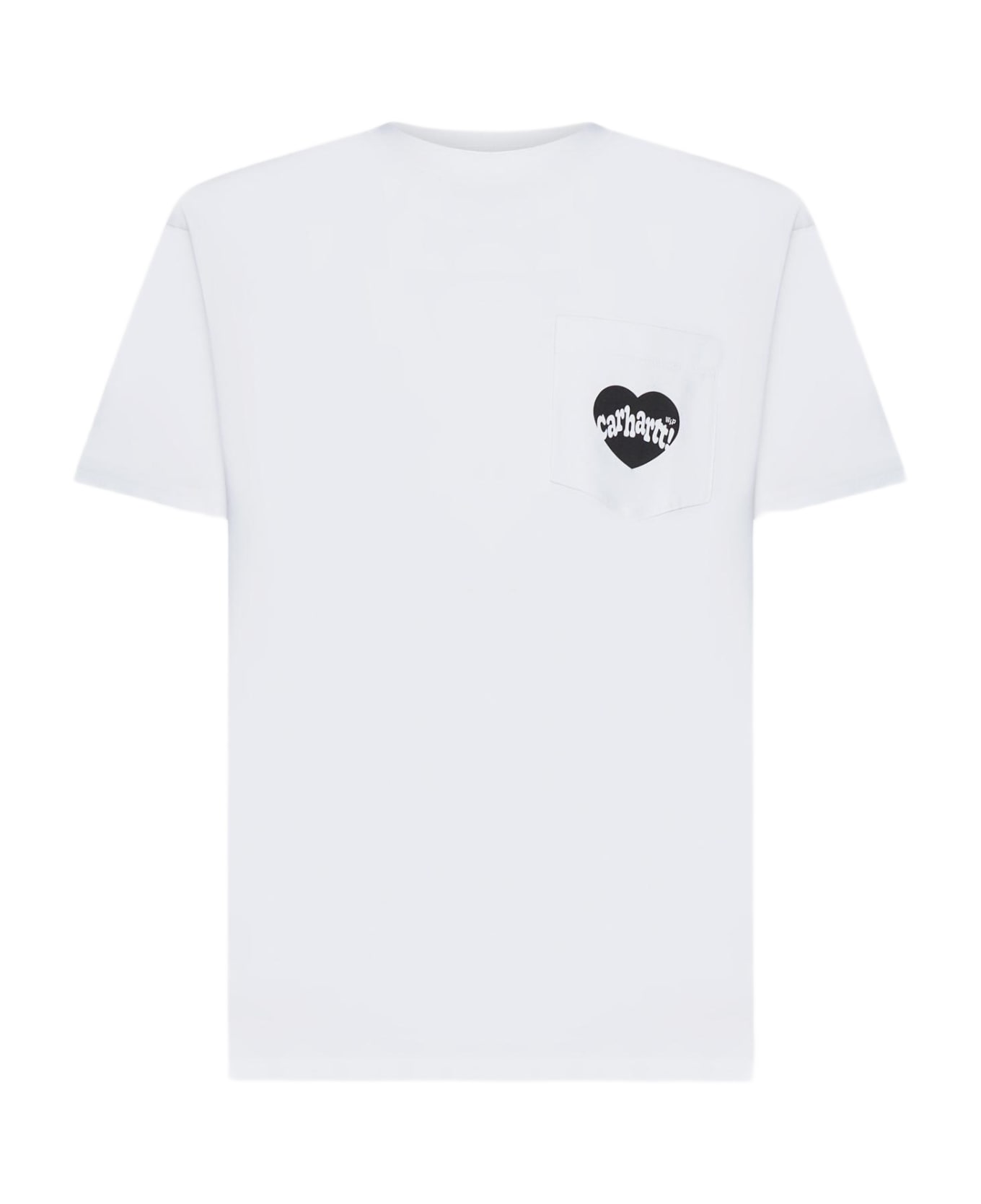 Carhartt Amour Chest Pocket Cotton T-shirt - Axx White Black