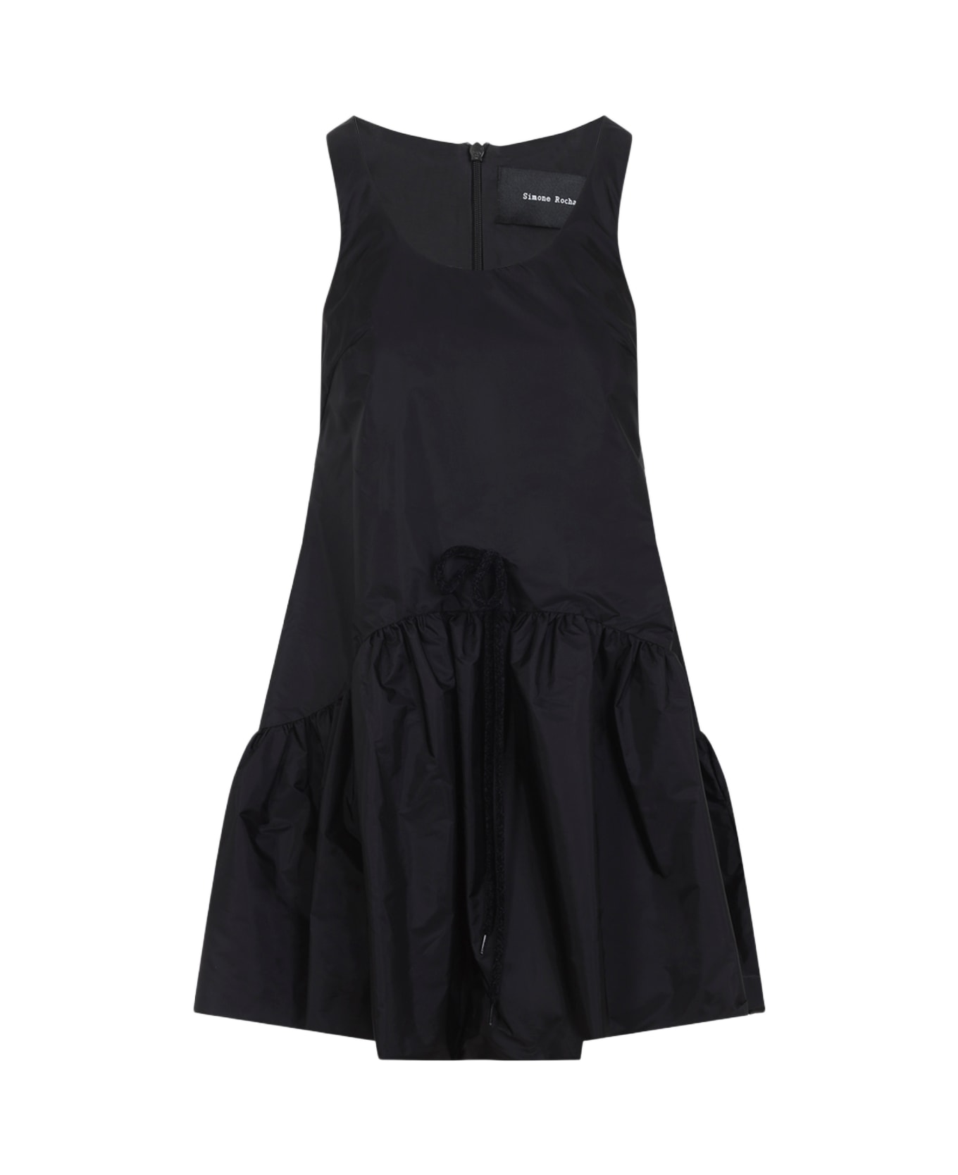 Simone Rocha Tapered Back Peplum Mini Dress - Black Black