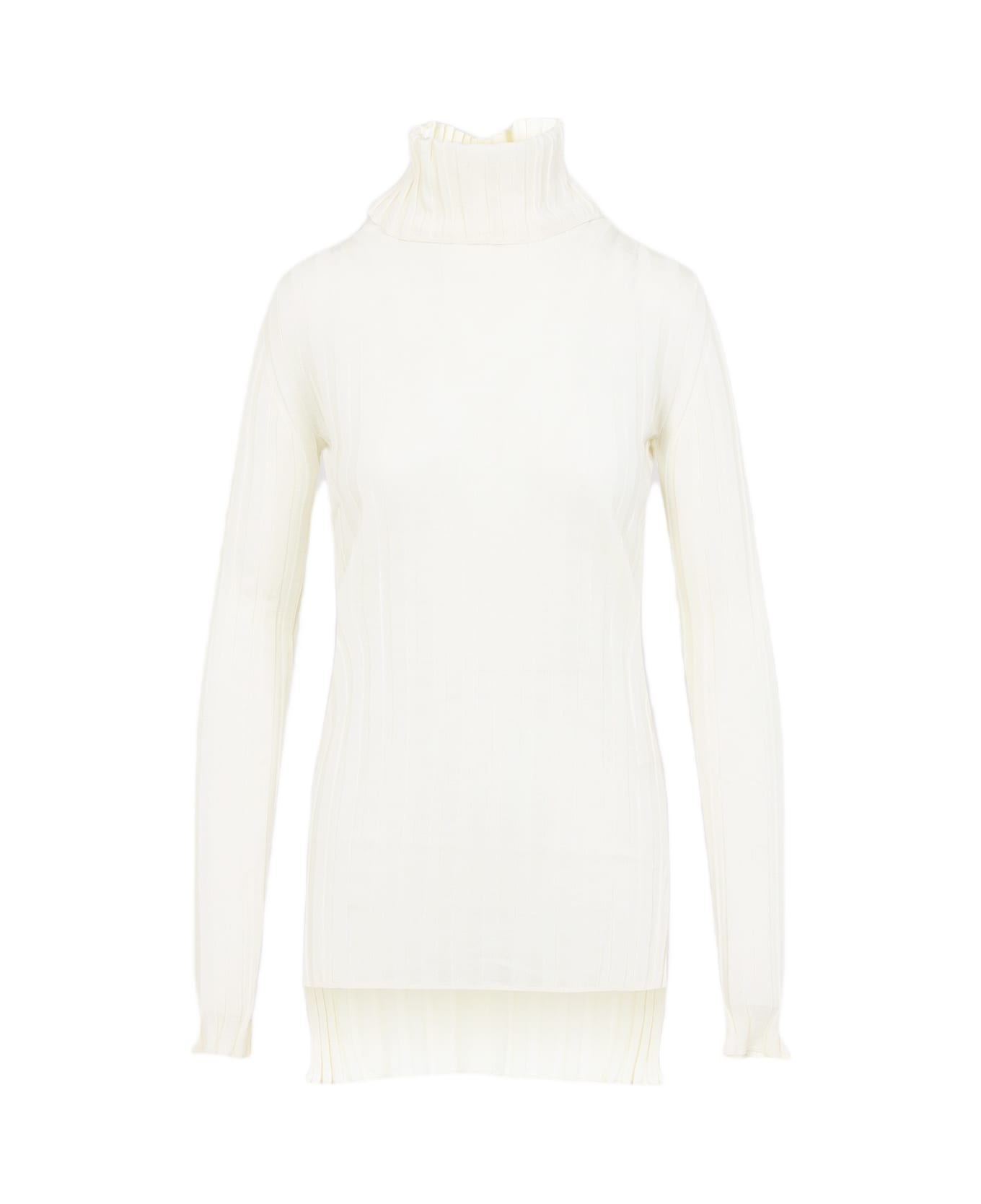 Carven Turtle Neck Underpinning Pullover - Ecru