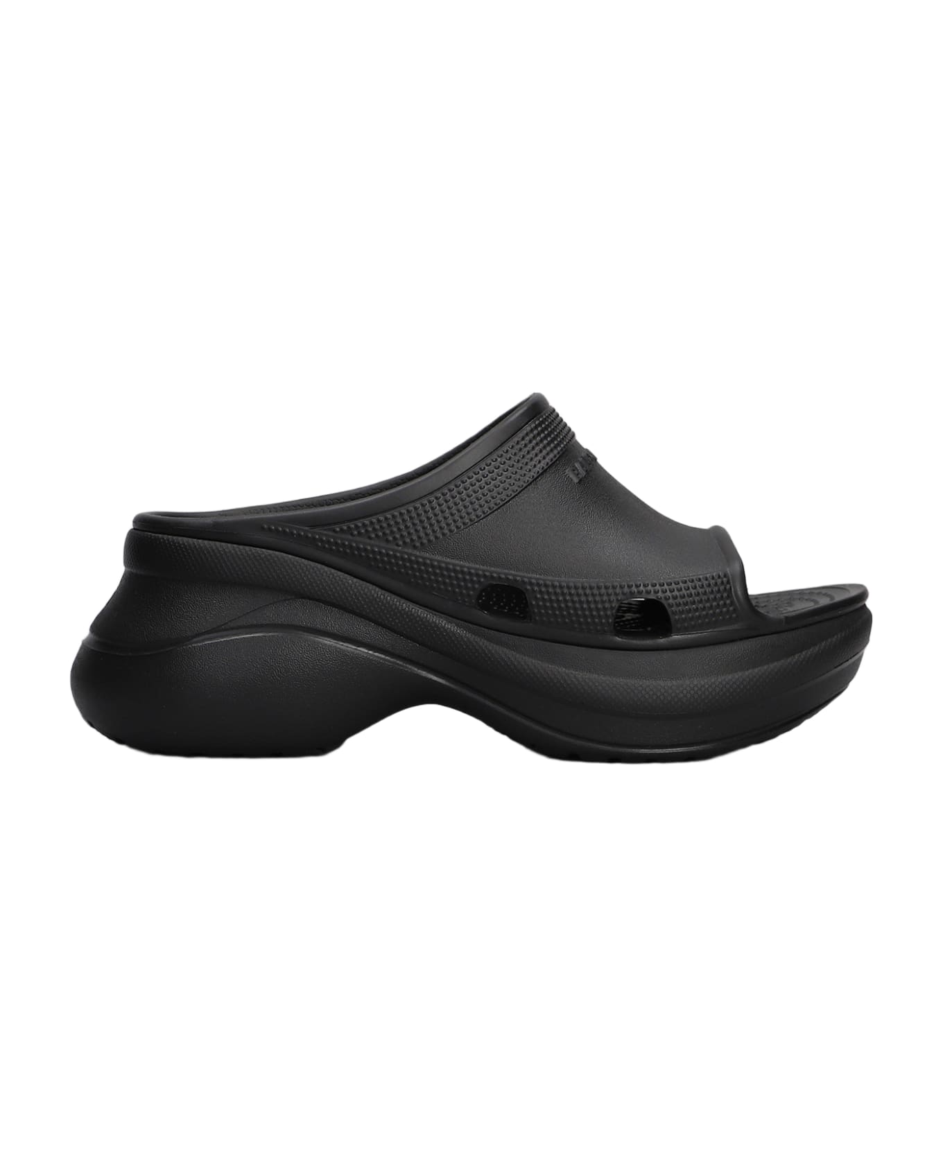 Balenciaga Pool Crocs Slide Slipper-mule In Black Eva - black