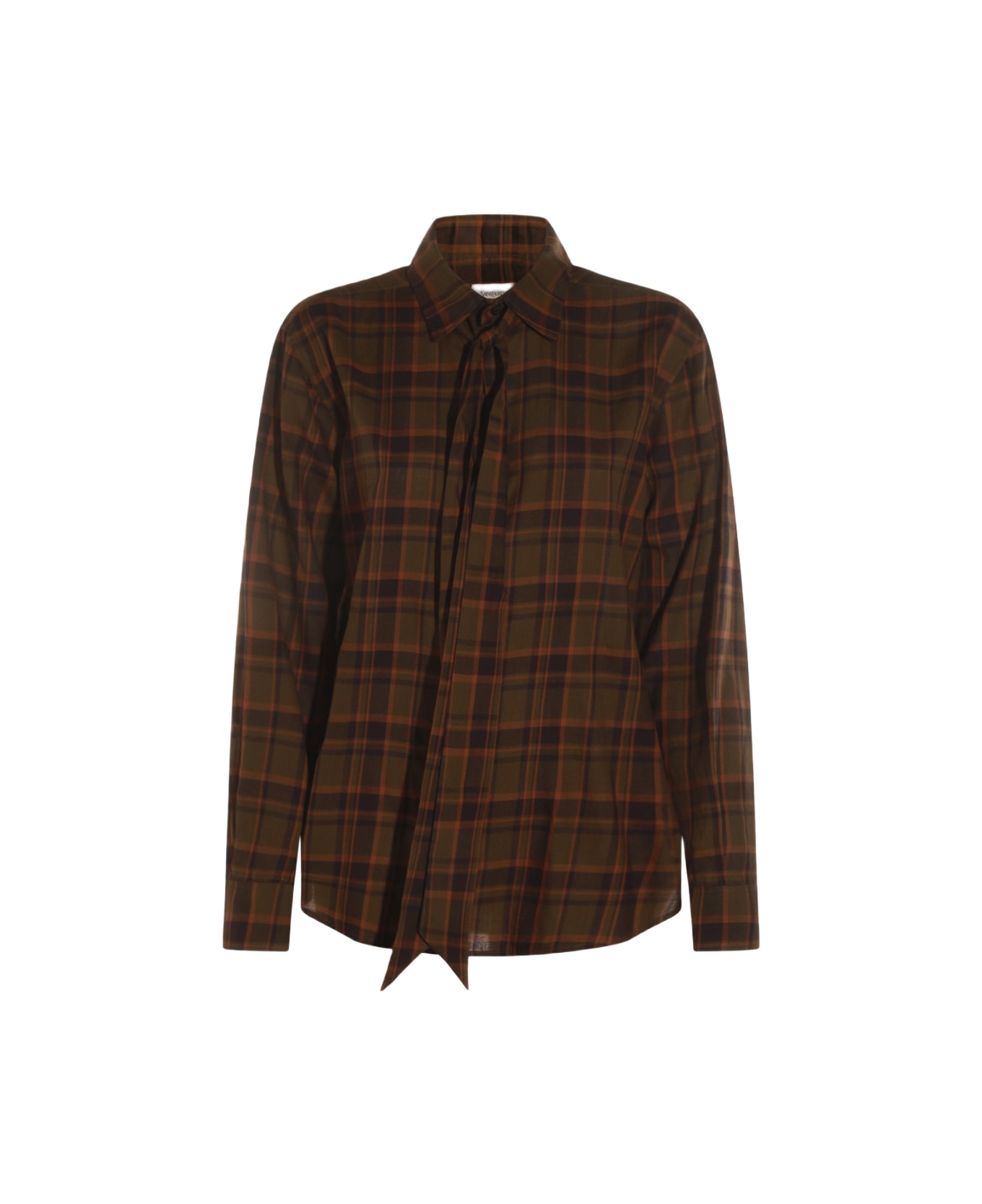 Saint Laurent Brown Cotton Skirt
