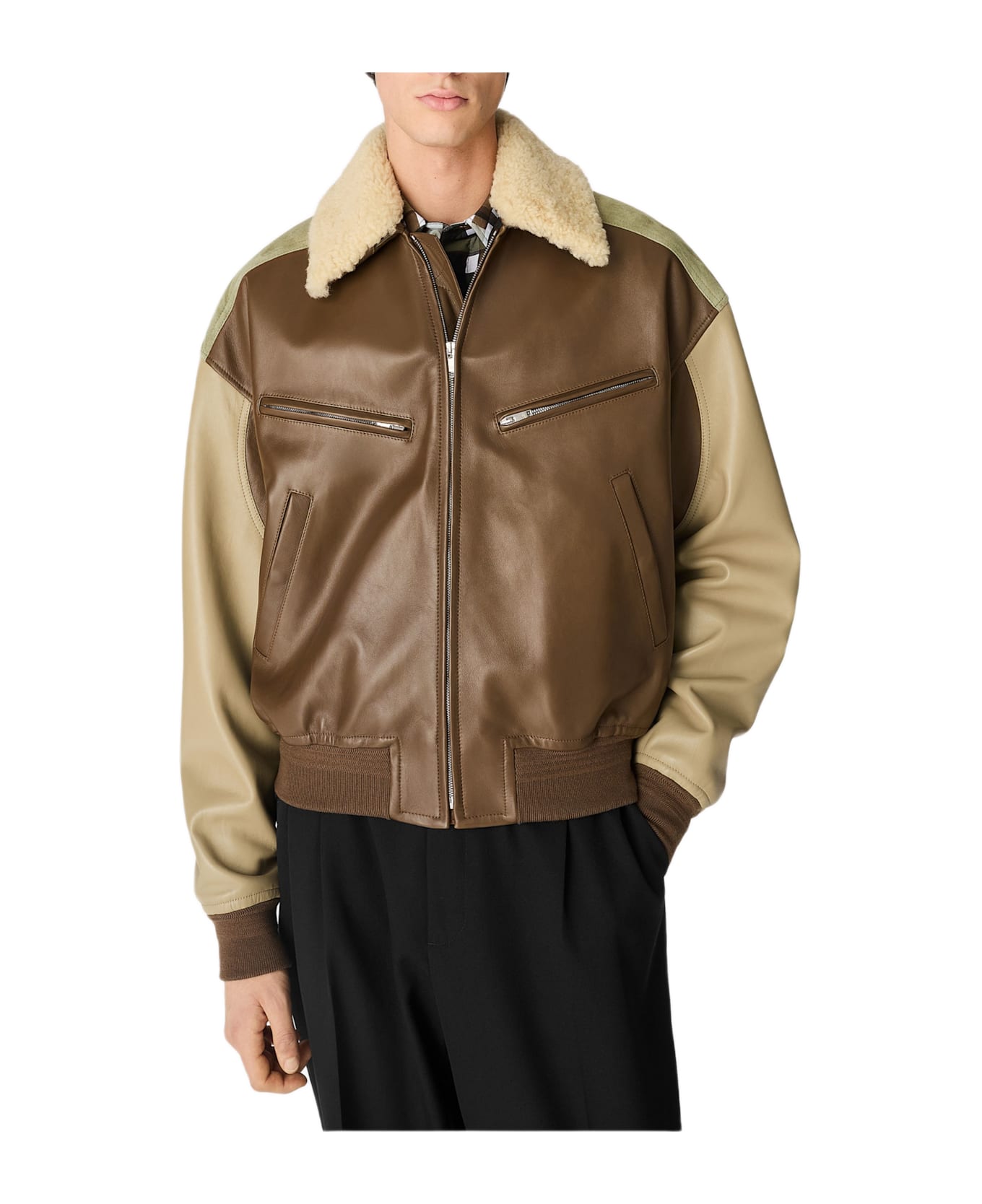 Bottega Veneta Mw Soft Nappa Blouson - Beige
