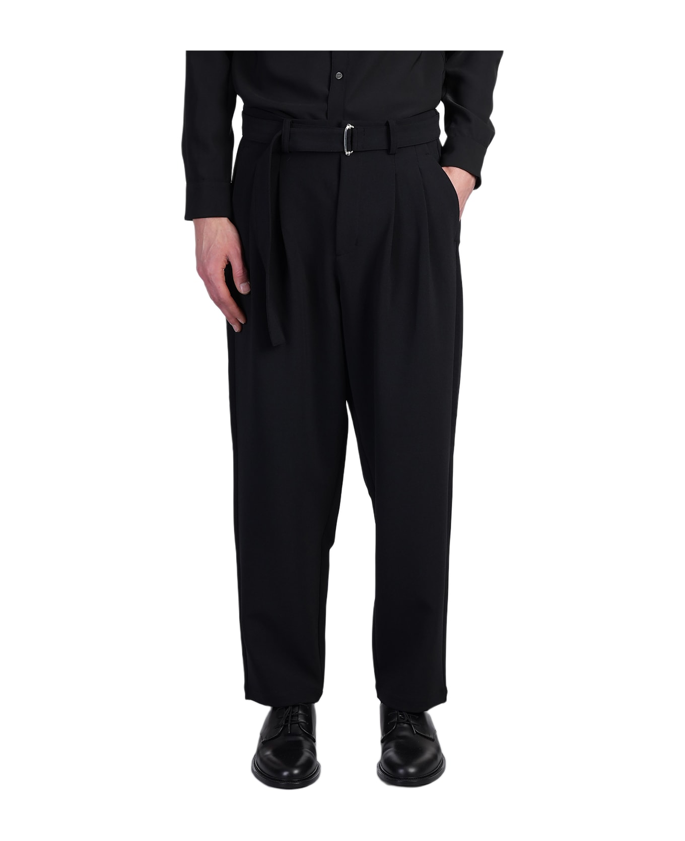 Attachment Pants In Black Polyester - black