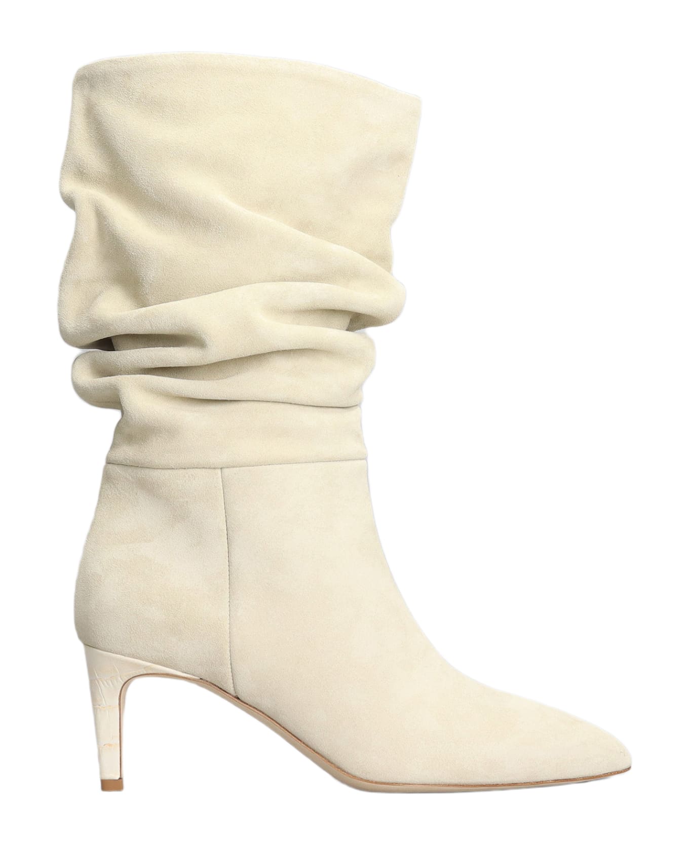 Paris Texas High Heels Ankle Boots In Beige Suede - beige