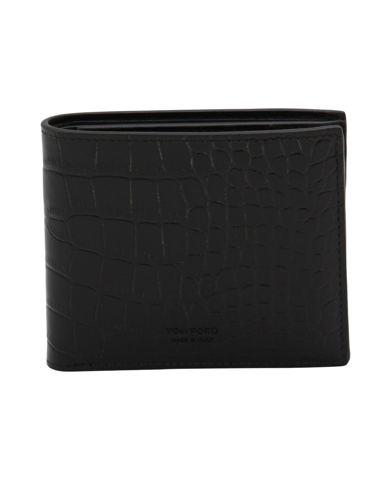 Tom Ford Black Leather Wallet - Black