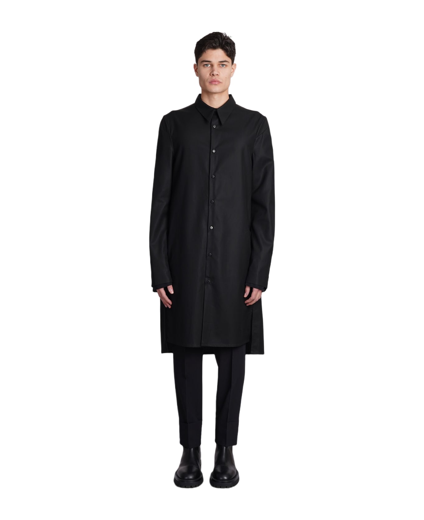 Sapio N151 Coat In Black Cotton - black コート