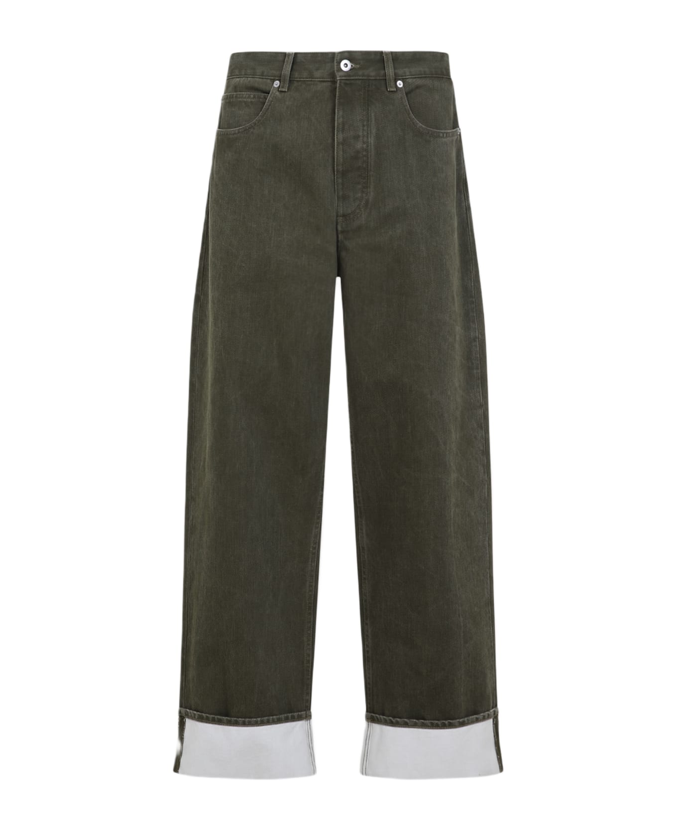 Bottega Veneta Wide Leg Jeans - Caper Stone Washed