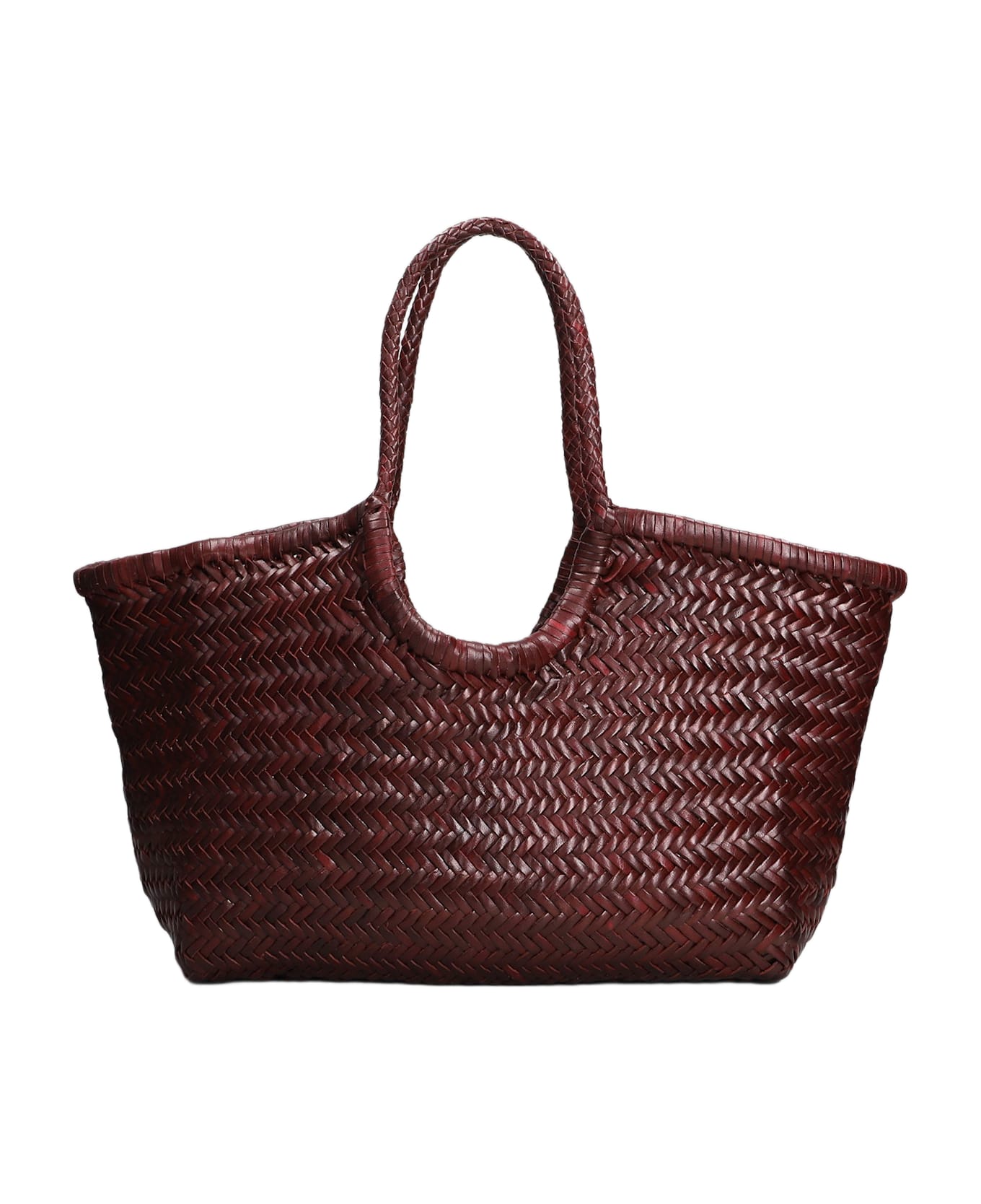 Dragon Diffusion Nantucket Basket Big Tote In Bordeaux Leather - bordeaux