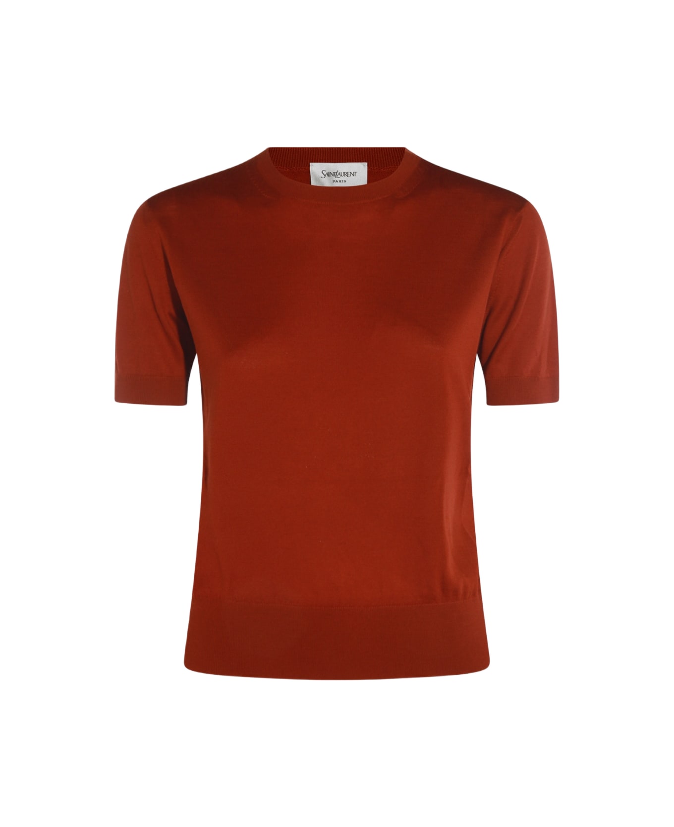 Saint Laurent Red Wool Knitwear - BRIQUE