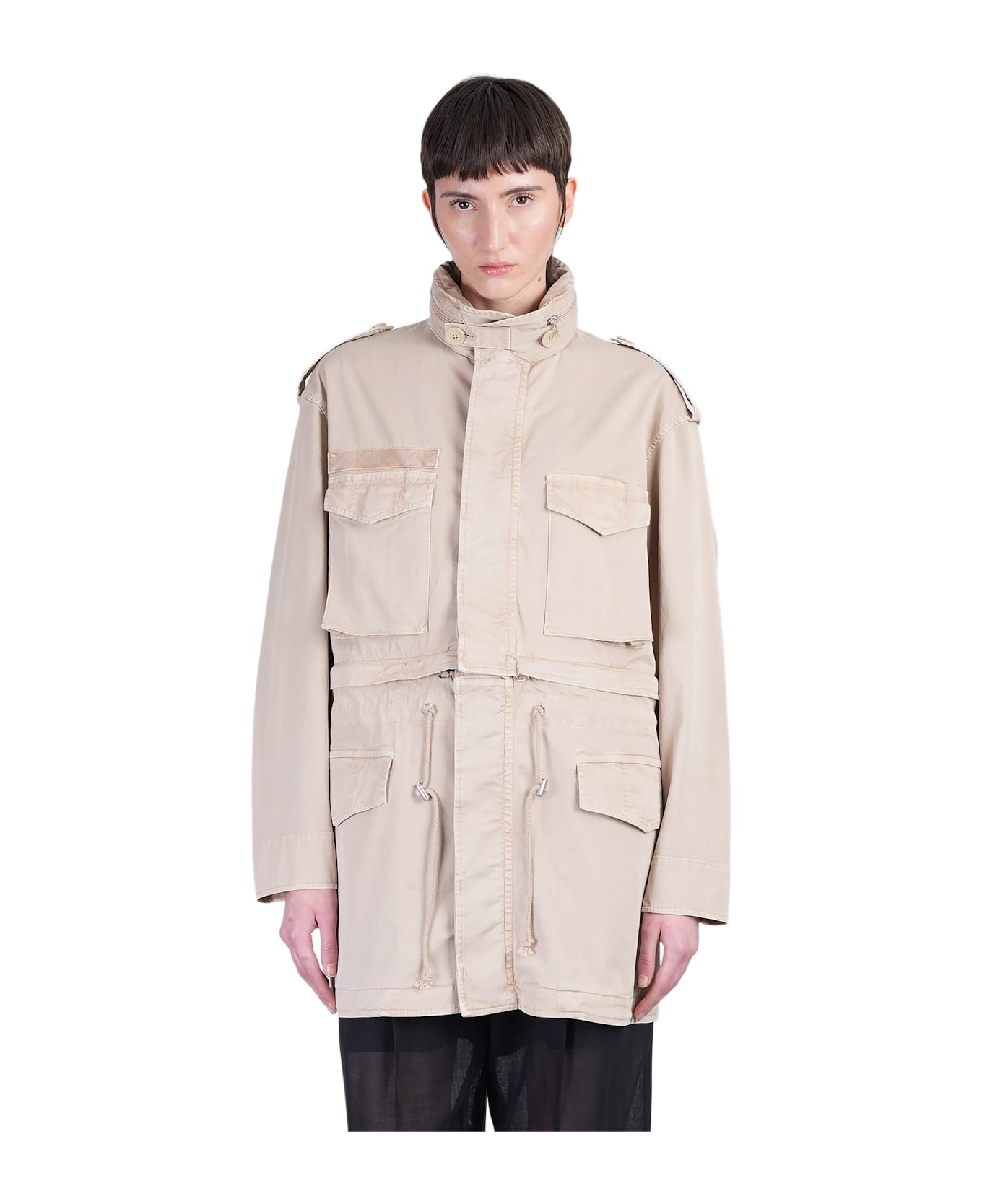 Helmut Lang Parka In Beige Cotton - beige