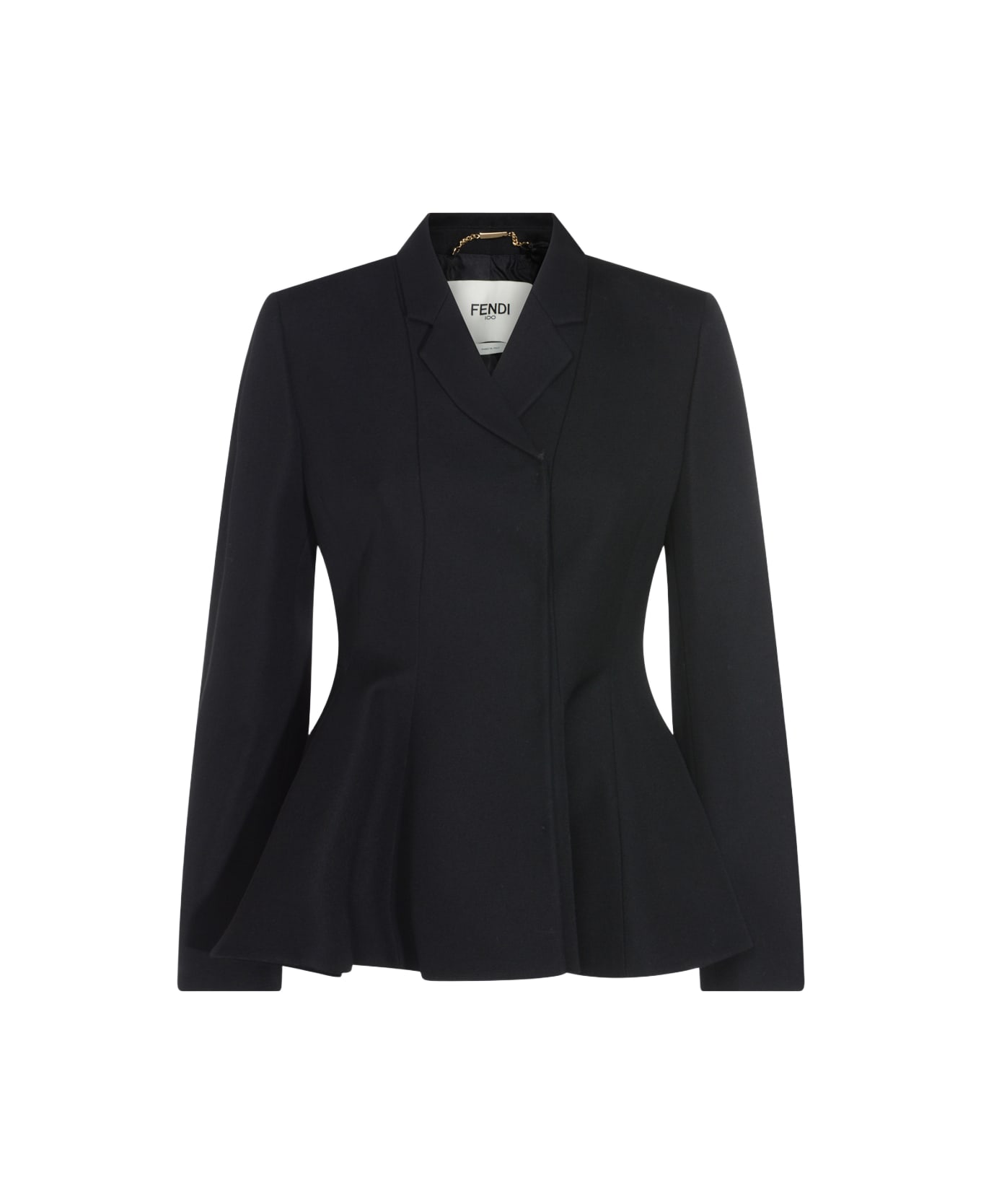 Fendi Black Wool Blazer - Black