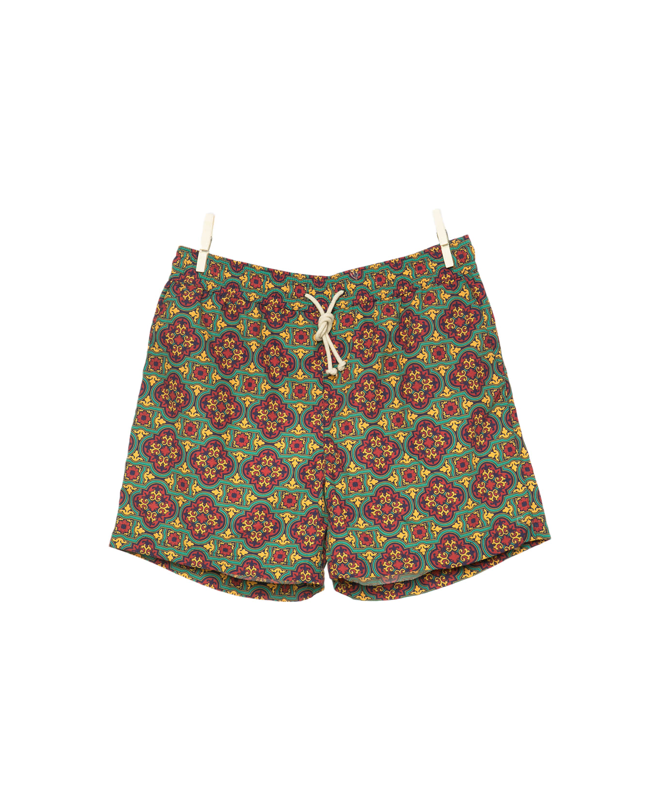 Ripa Ripa Pantelleria Swim Shorts - Green/Red