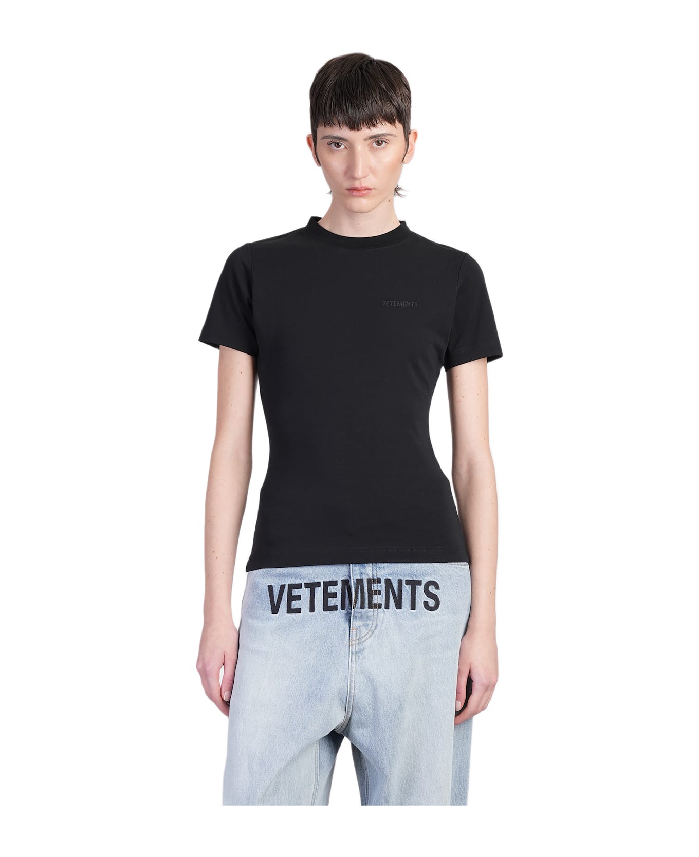 VETEMENTS T-shirt In Black Cotton - black