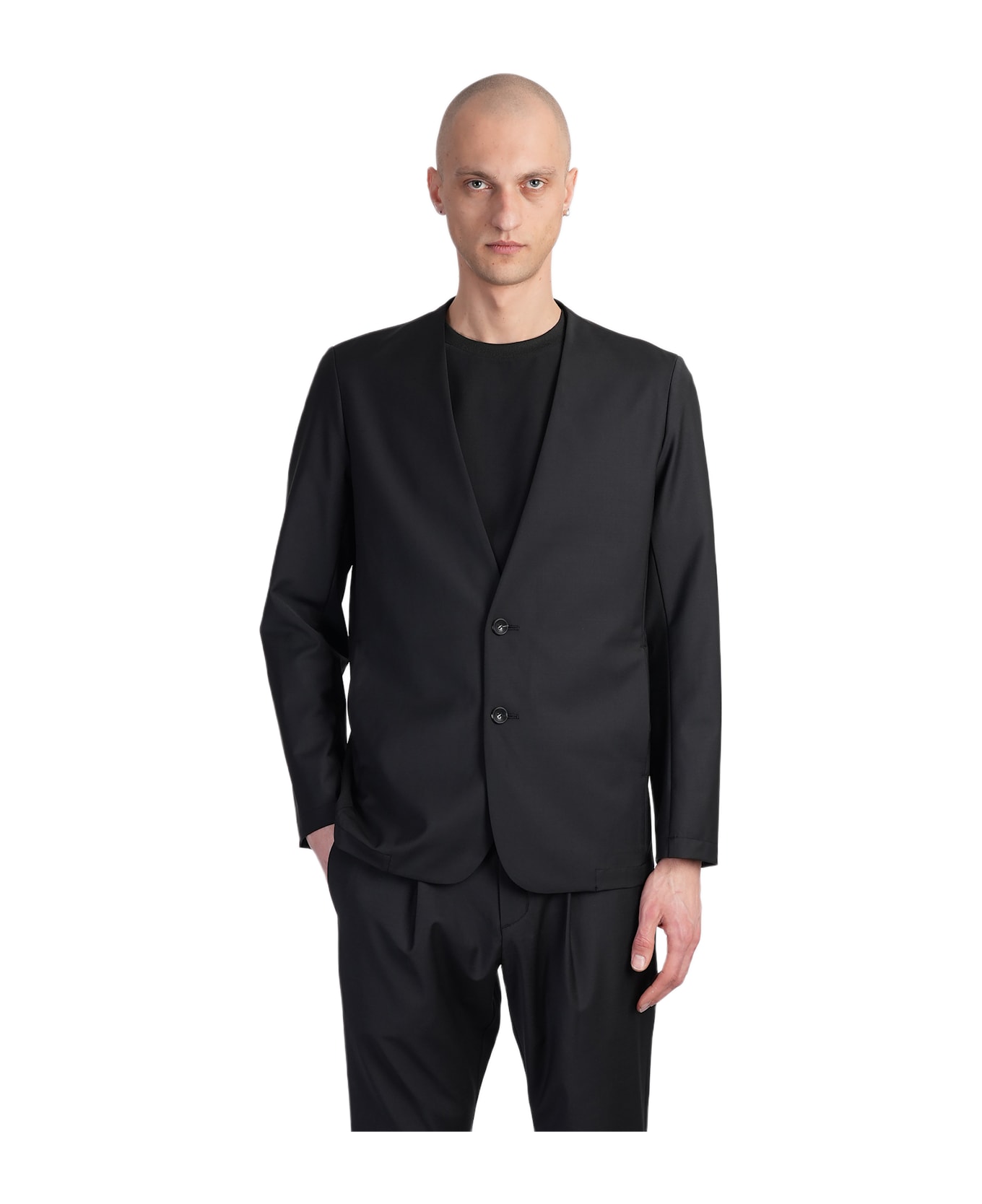 Attachment Blazer In Black Polyester - black