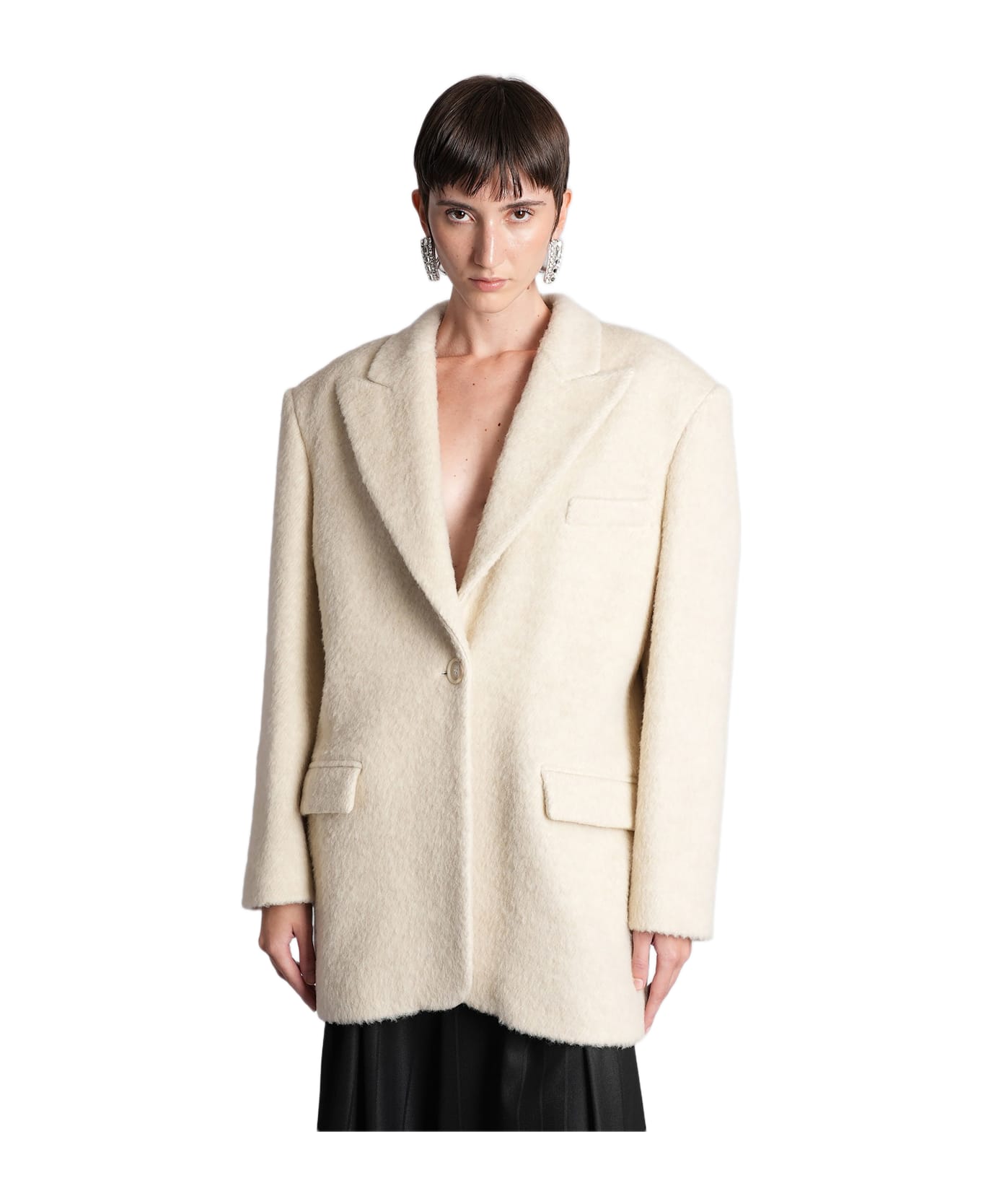 The Andamane Teresa Coat In Beige Wool - beige