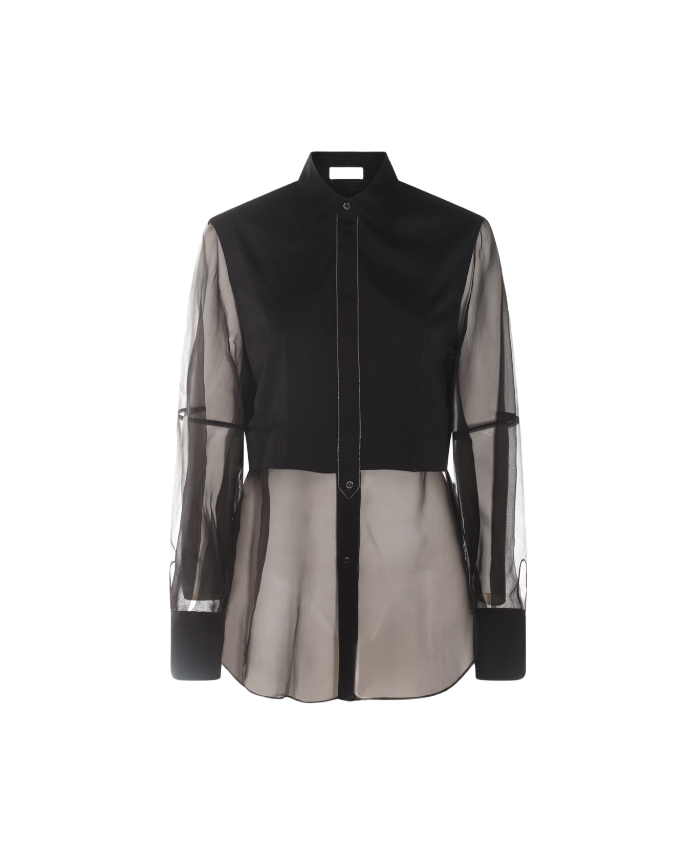 Brunello Cucinelli Black Cotton Shirt