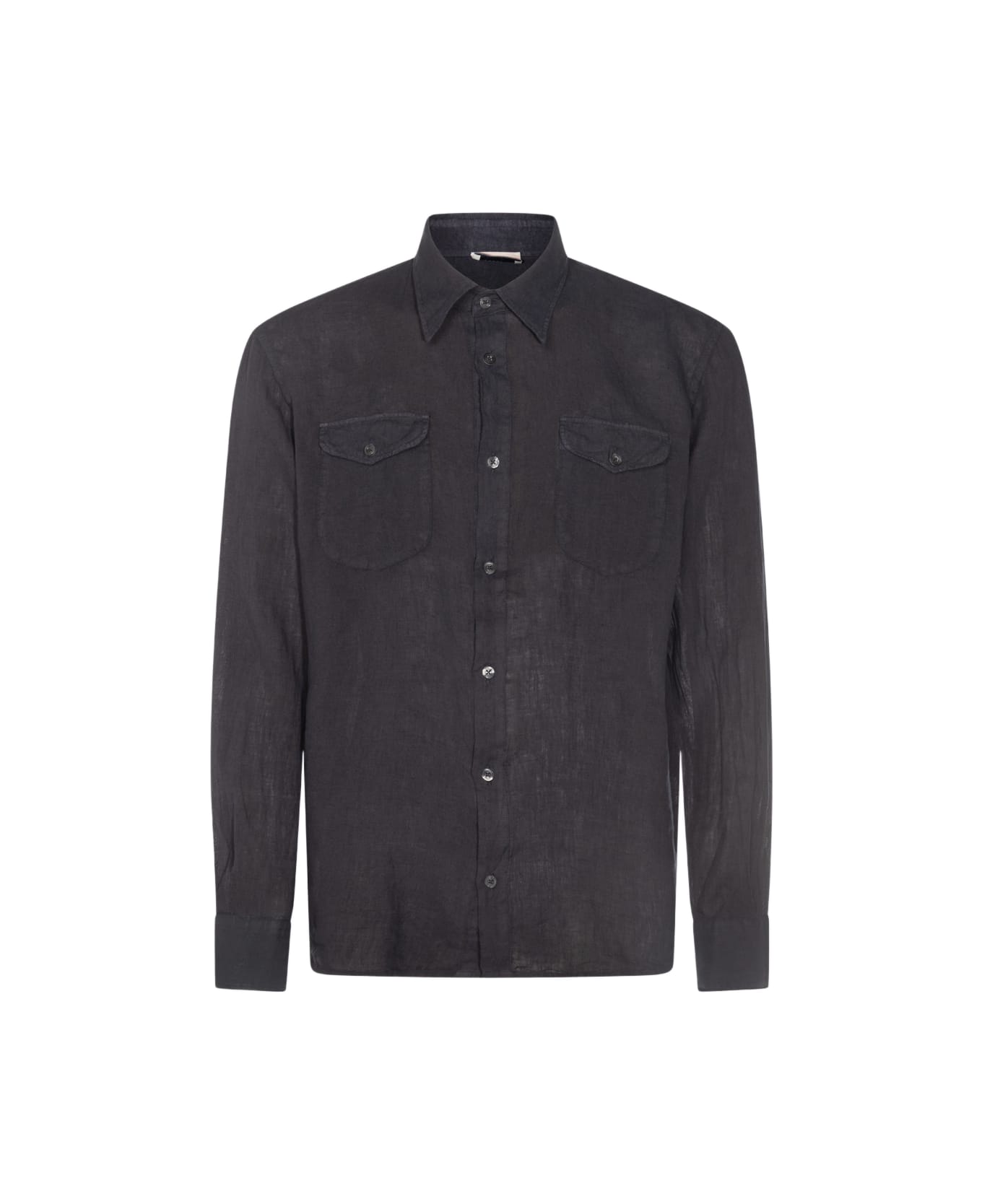 Altea Grey Linen Shirt - Blue