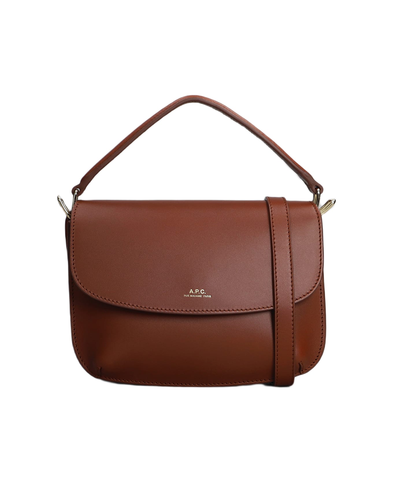 A.P.C. Sarah Hand Bag In Leather Color Leather - Cad Hazelnut