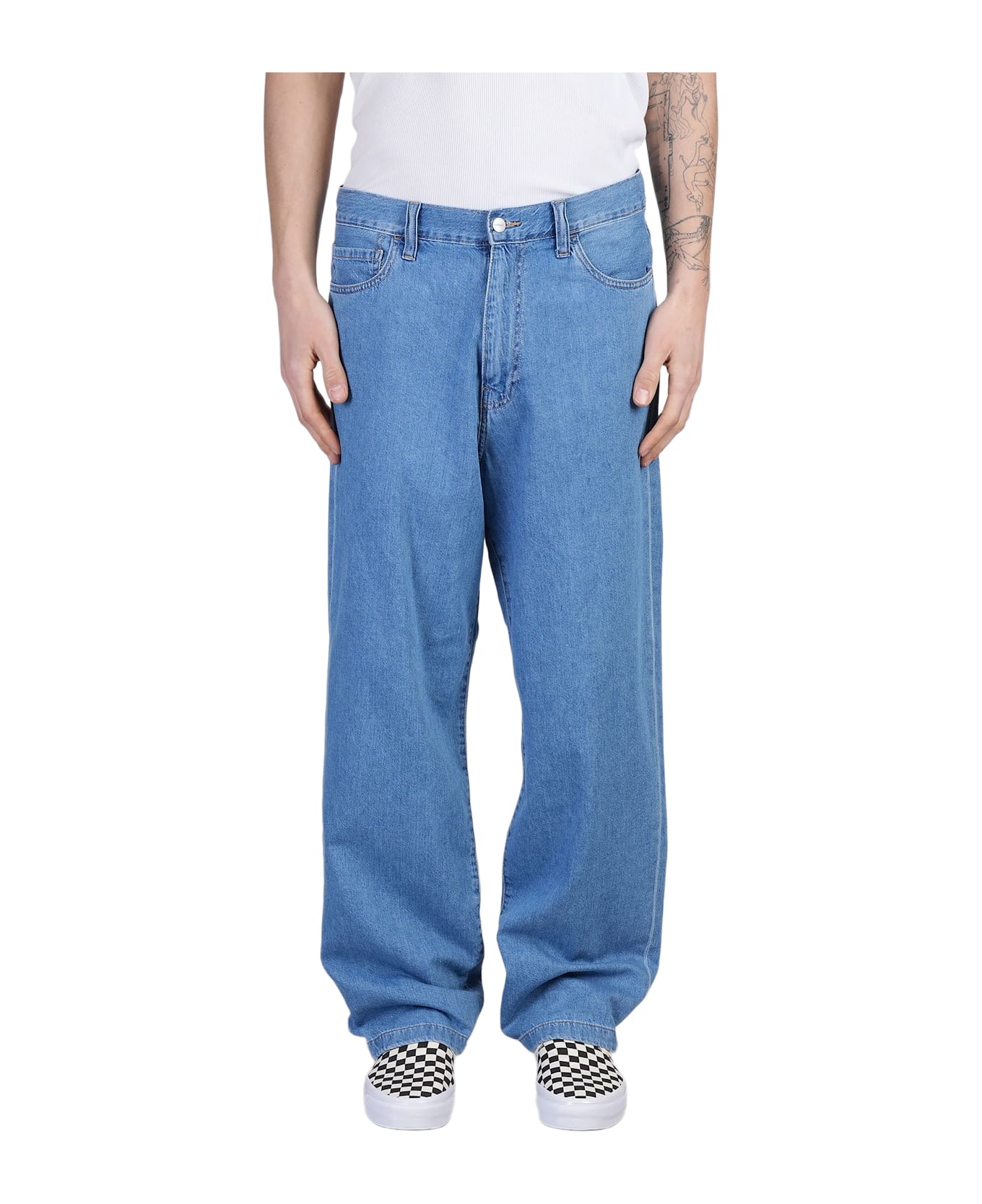 Carhartt Lucas Jeans In Cyan Denim - cyan