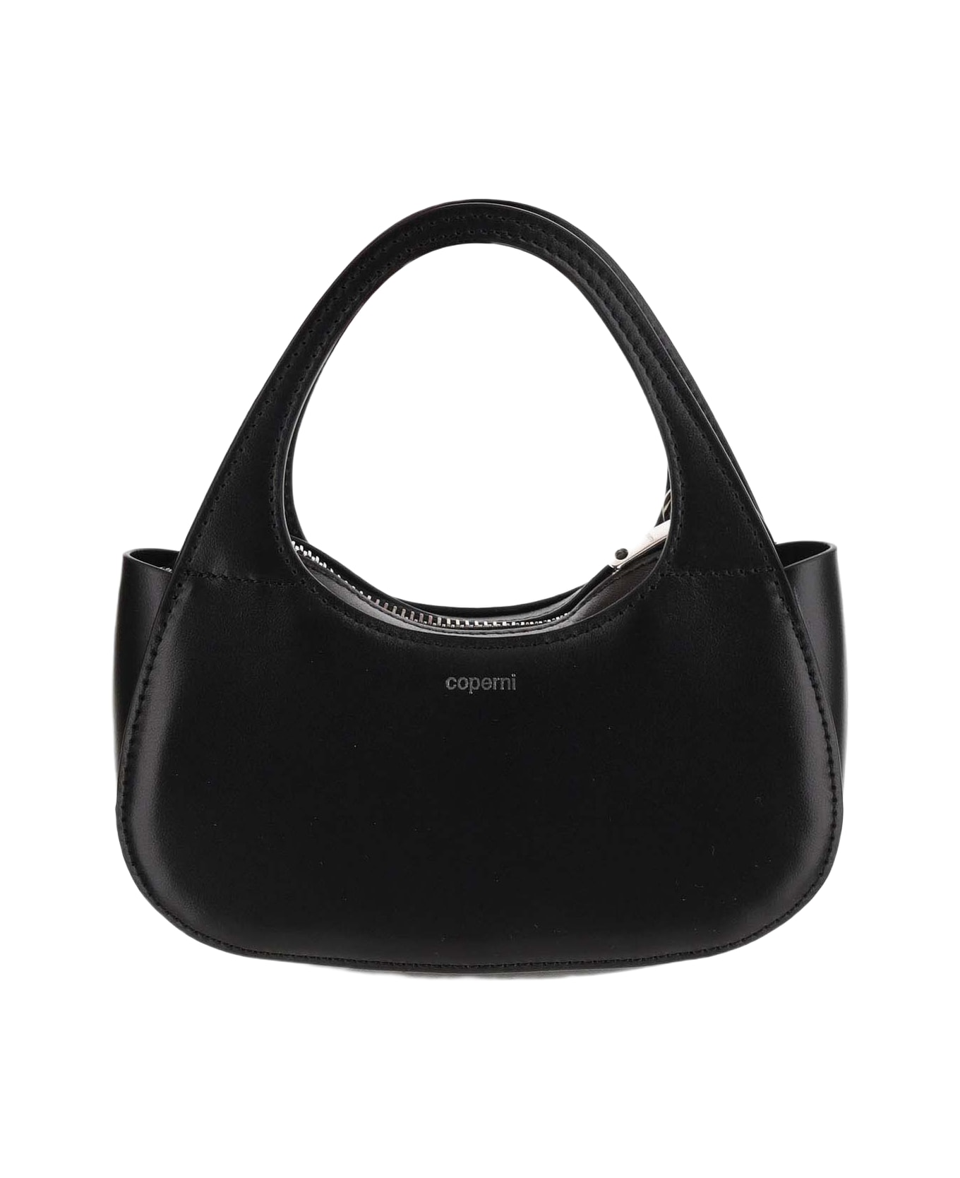 Coperni Micro Baguette Swipe Leather Bag - Black
