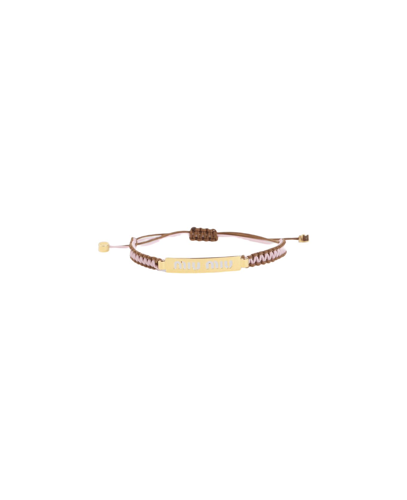Miu Miu Cord Bracelet - Oro Rosa Marrone
