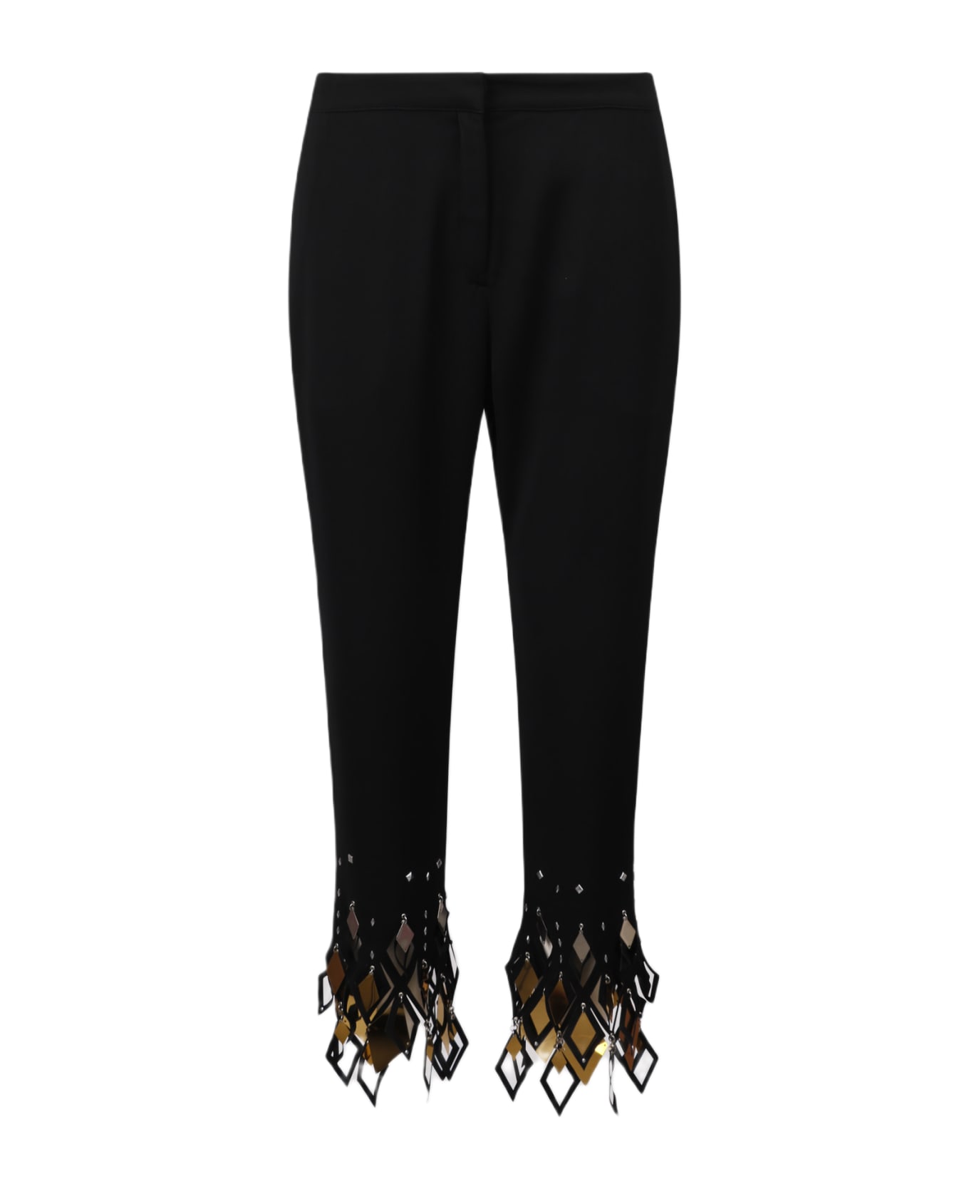 Paco Rabanne Rabanne Studded-ankles Cropped Trousers