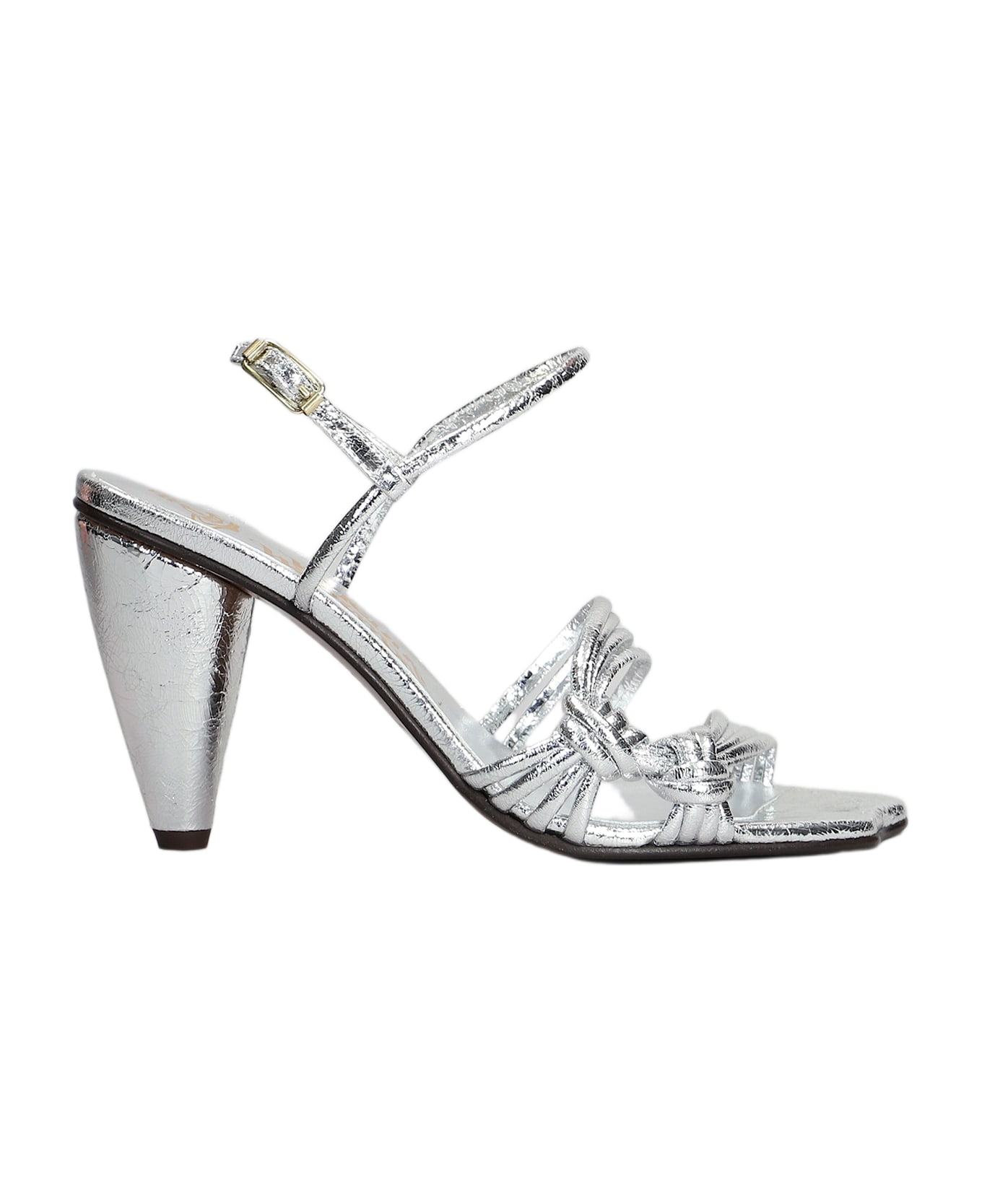 Vivienne Westwood Rumba Sandals In Silver Leather - silver