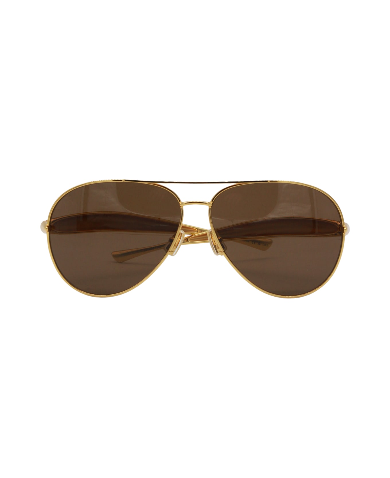 Bottega Veneta Gold Metal Sunglass