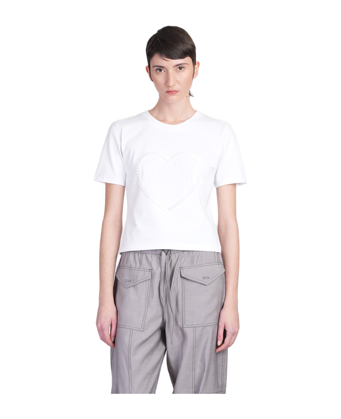 Ganni Heart T-shirt - white