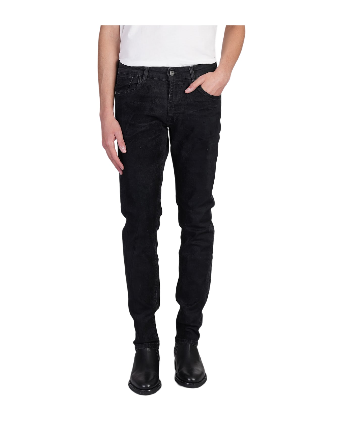 Salvatore Santoro Jeans In Black Denim - black