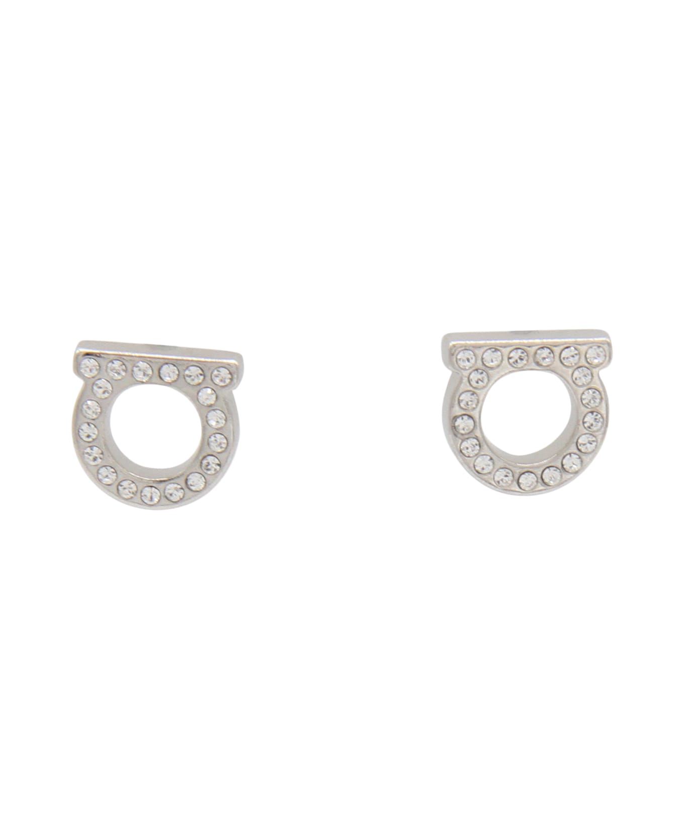 Ferragamo Silver Brass Earrings - Silver
