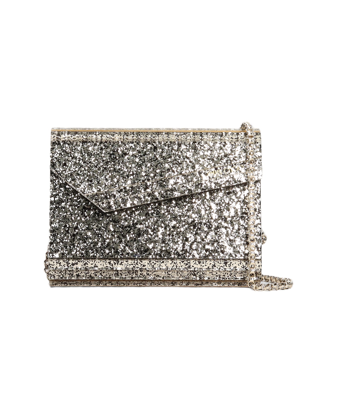 Jimmy Choo Candy Clutch In Gold Acrylic - gold
