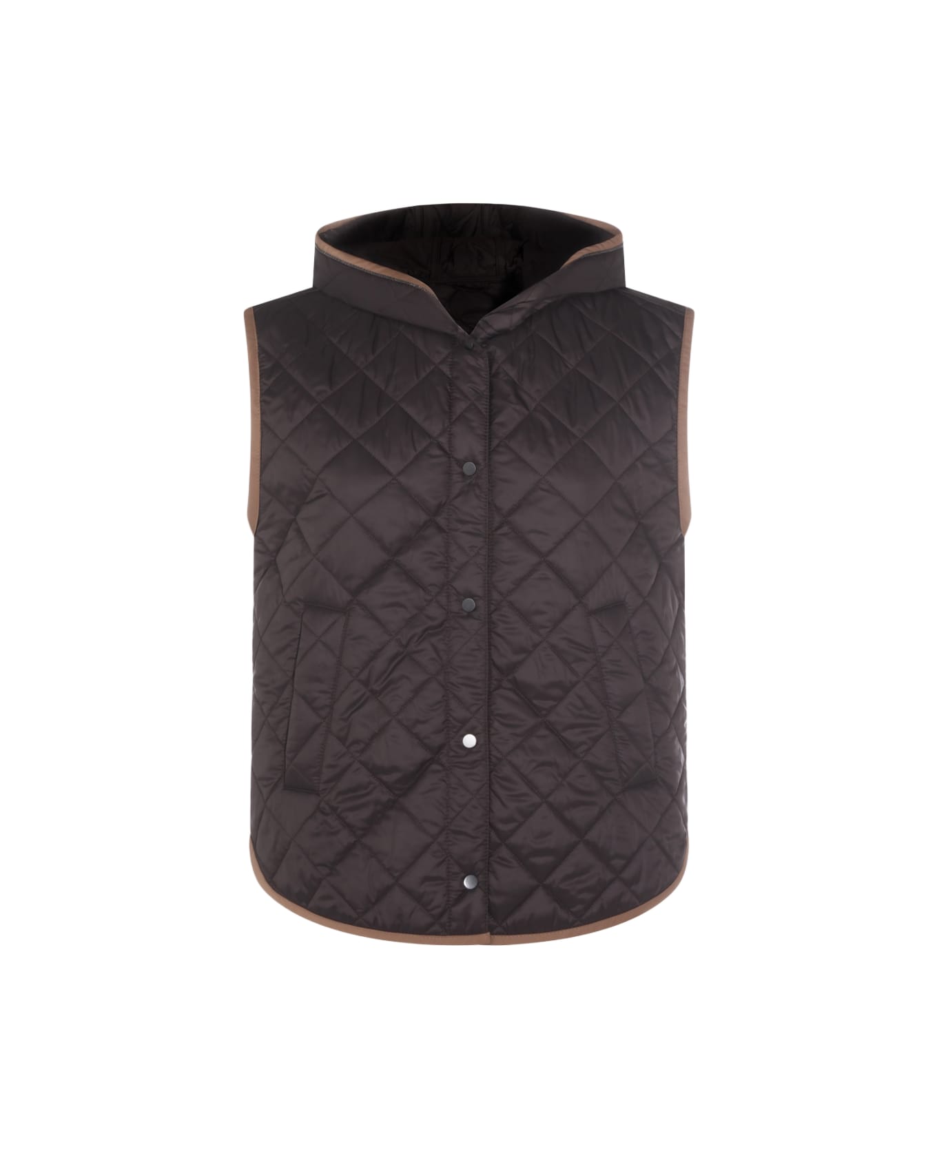 Brunello Cucinelli Brown Down Jacket - Carbone