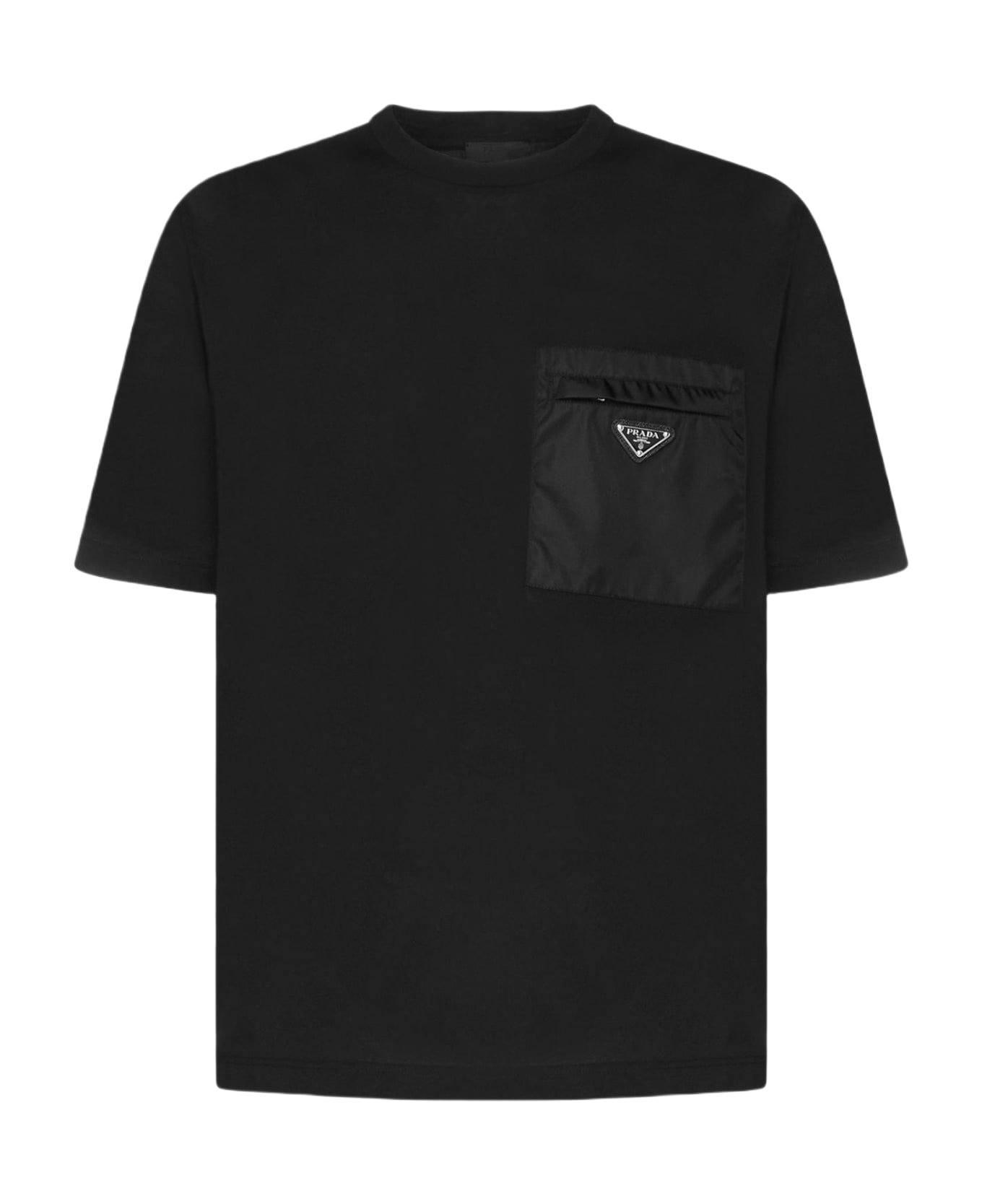 Prada Chest-pocket Cotton T-shirt - NERO