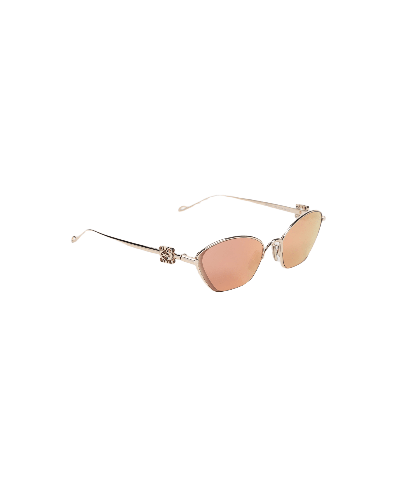 Loewe Anagram Metal Hexagon Sunglasses - U Rose Gold