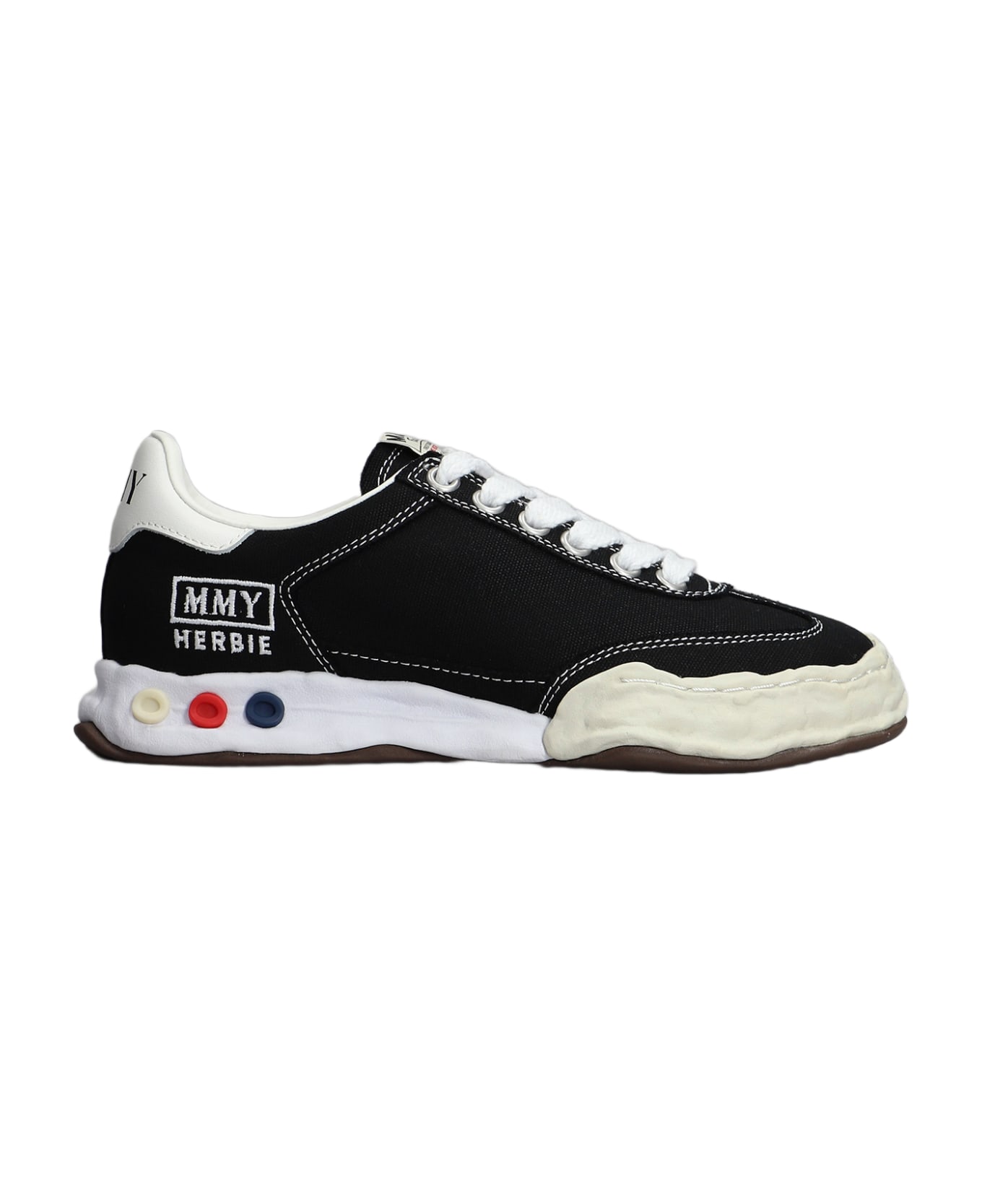 Mihara Yasuhiro Harbie Sneakers In Black Cotton - black