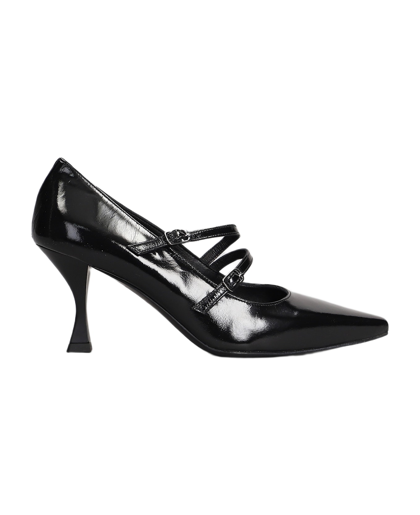 Julie Dee Pumps In Black Patent Leather - black