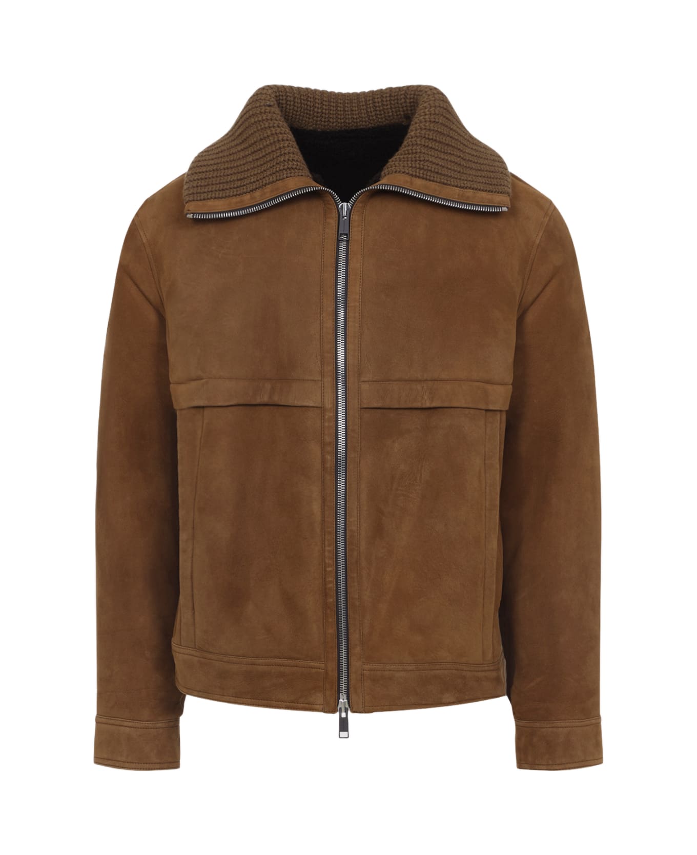 Yves Salomon Lamb Leather Jacket - Caramel Choco