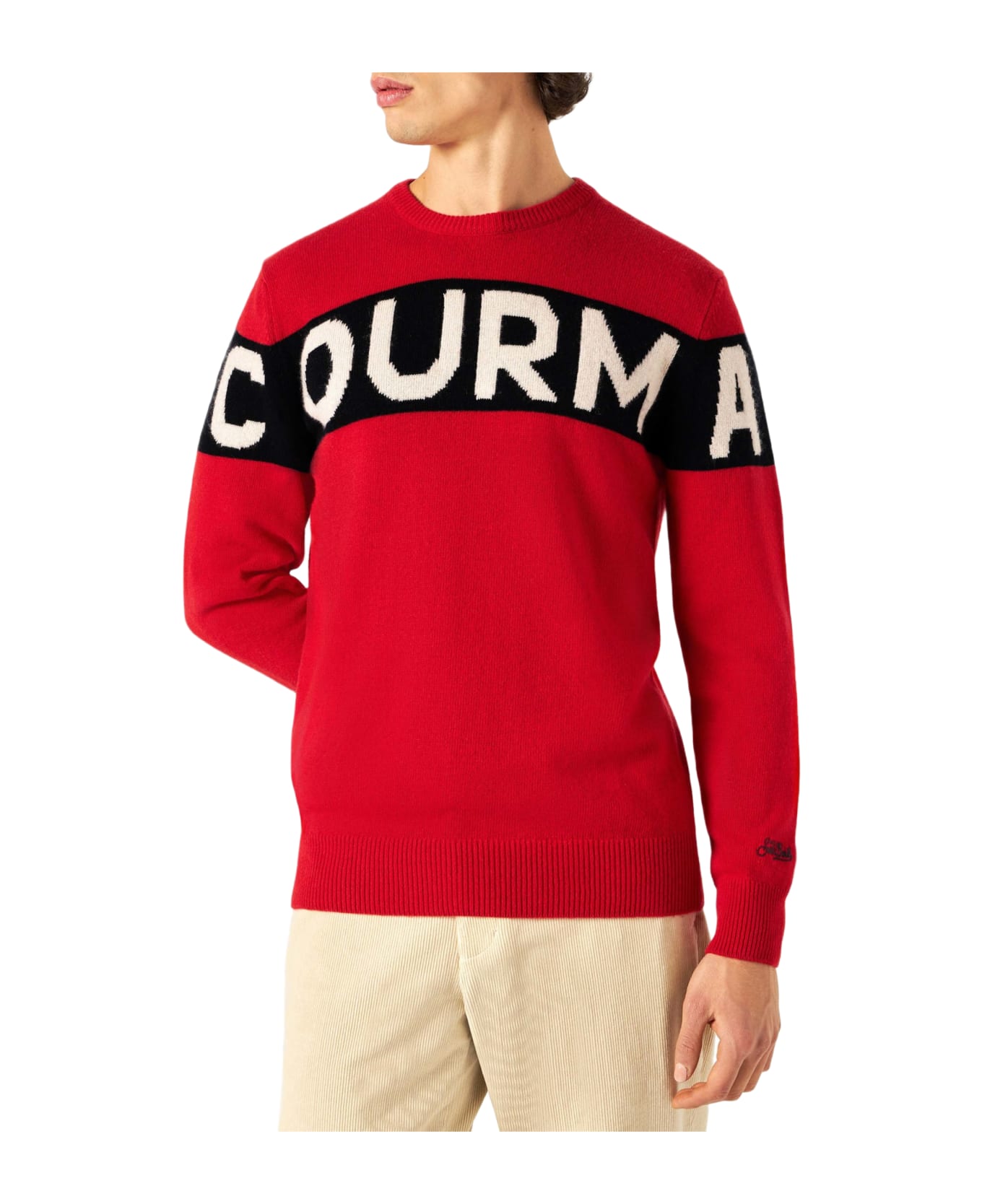 MC2 Saint Barth Man Sweater With Courma Writing