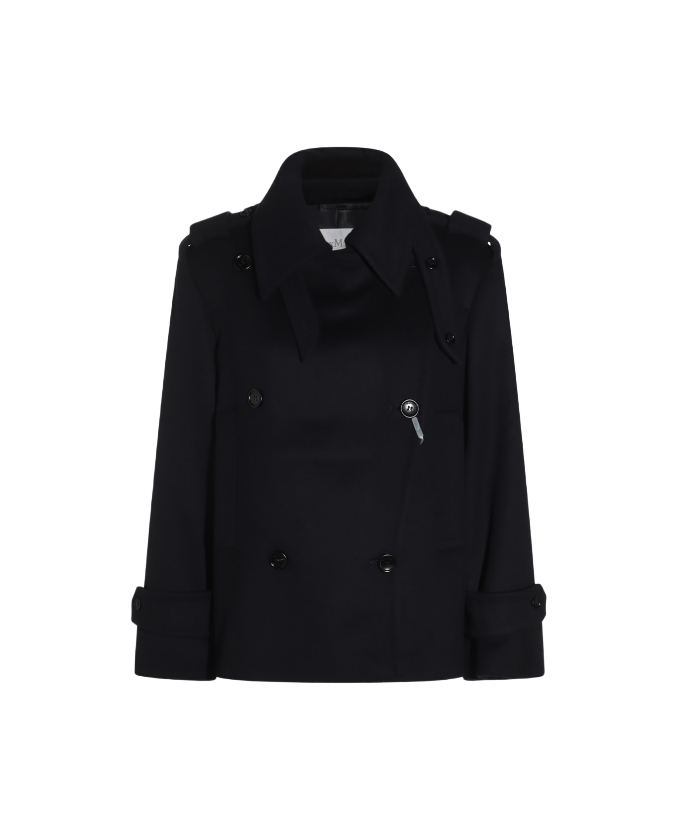 Max Mara Blue Wool Coat - Blue