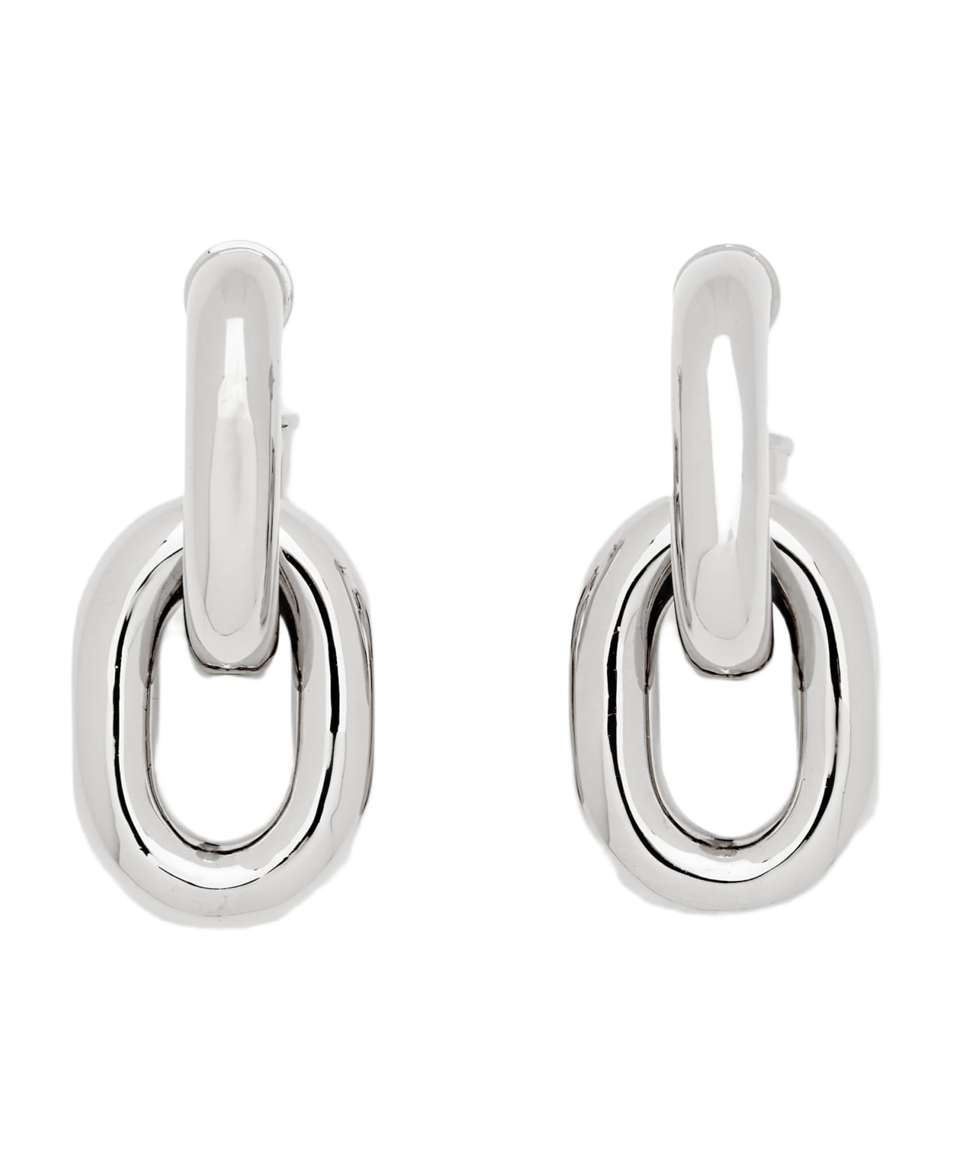 Paco Rabanne Xl Link Double Hoop Earrings - Silver