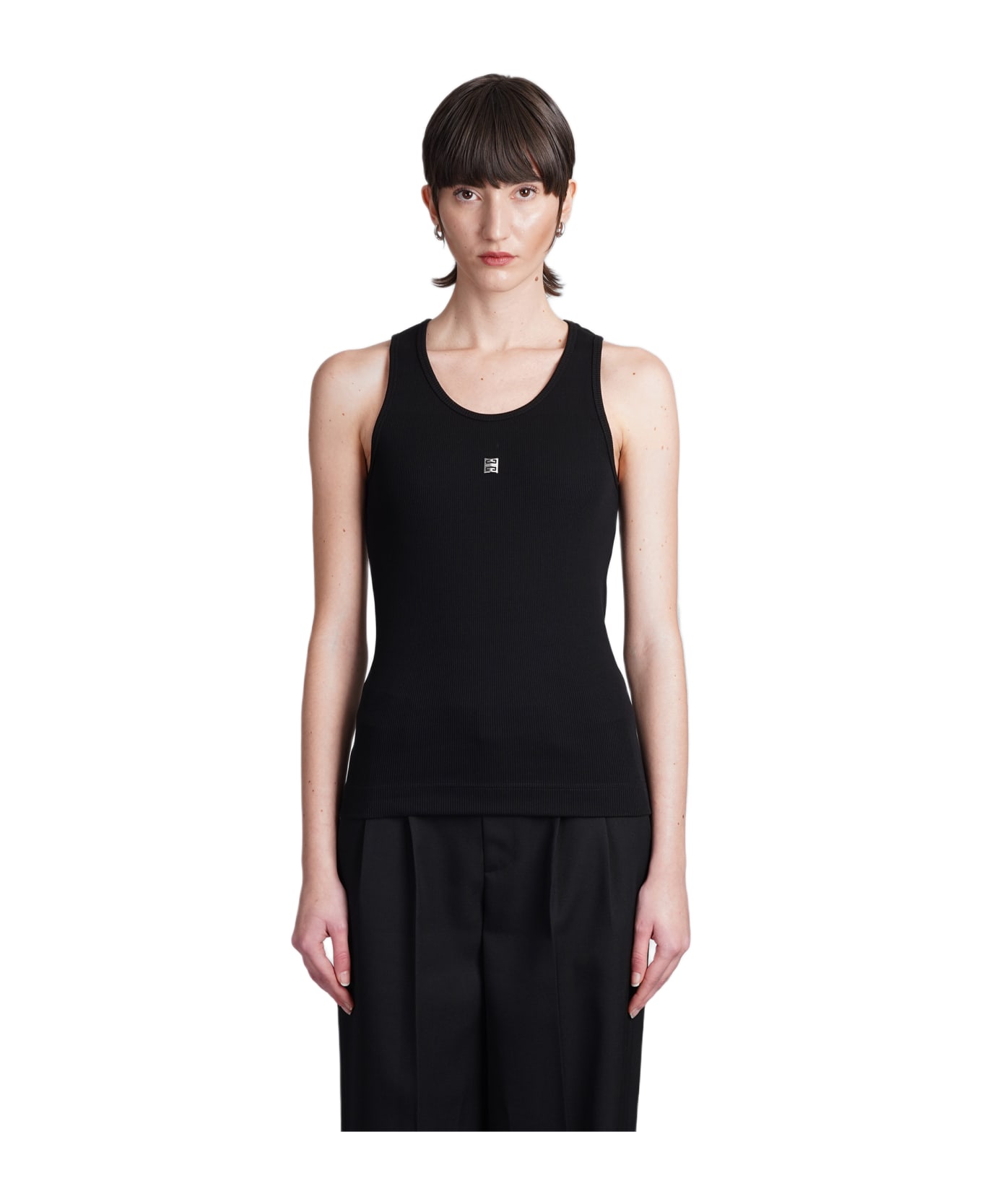 Givenchy Tank Top In Black Cotton - black