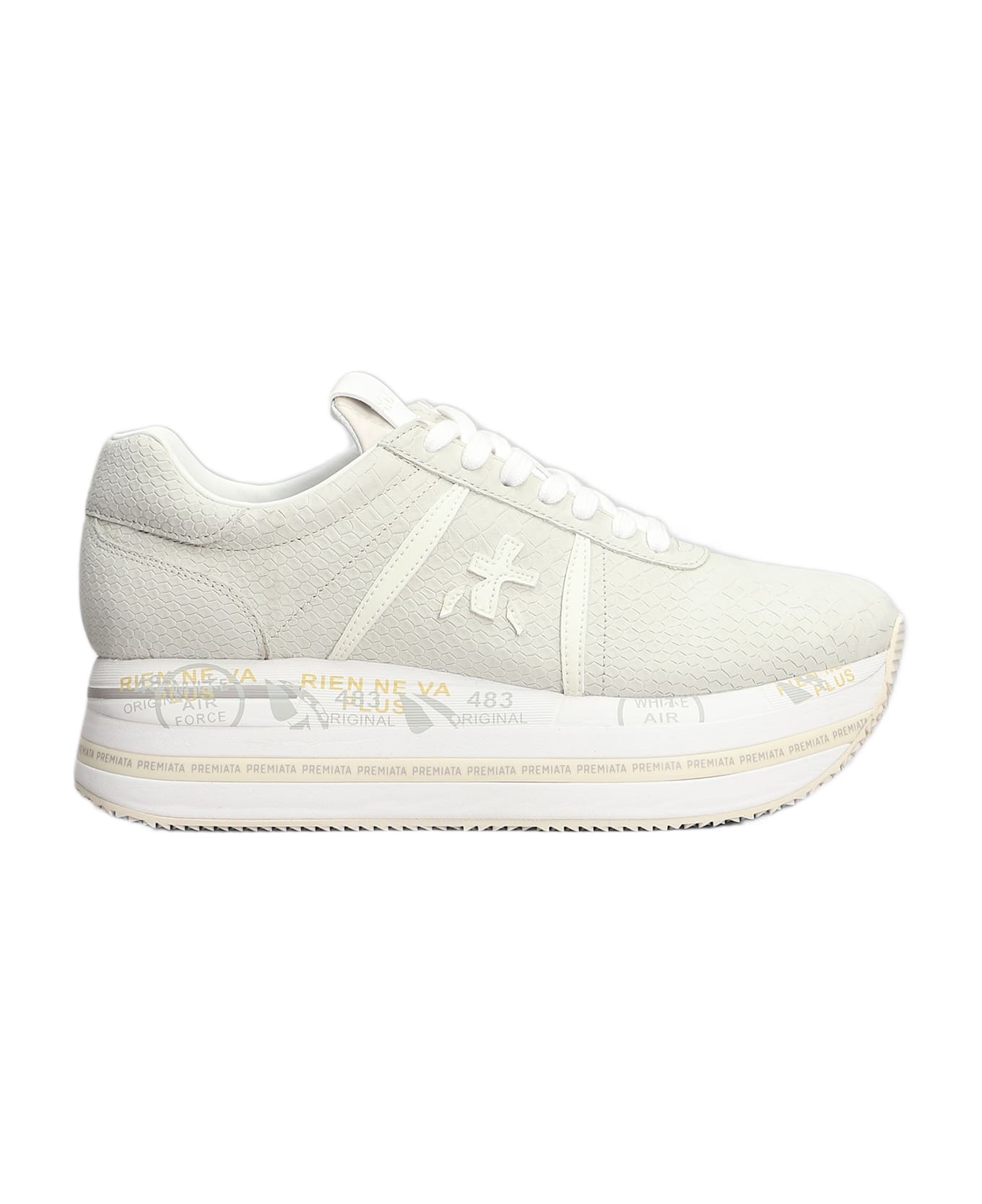 Premiata Beth Sneakers In White Leather - white