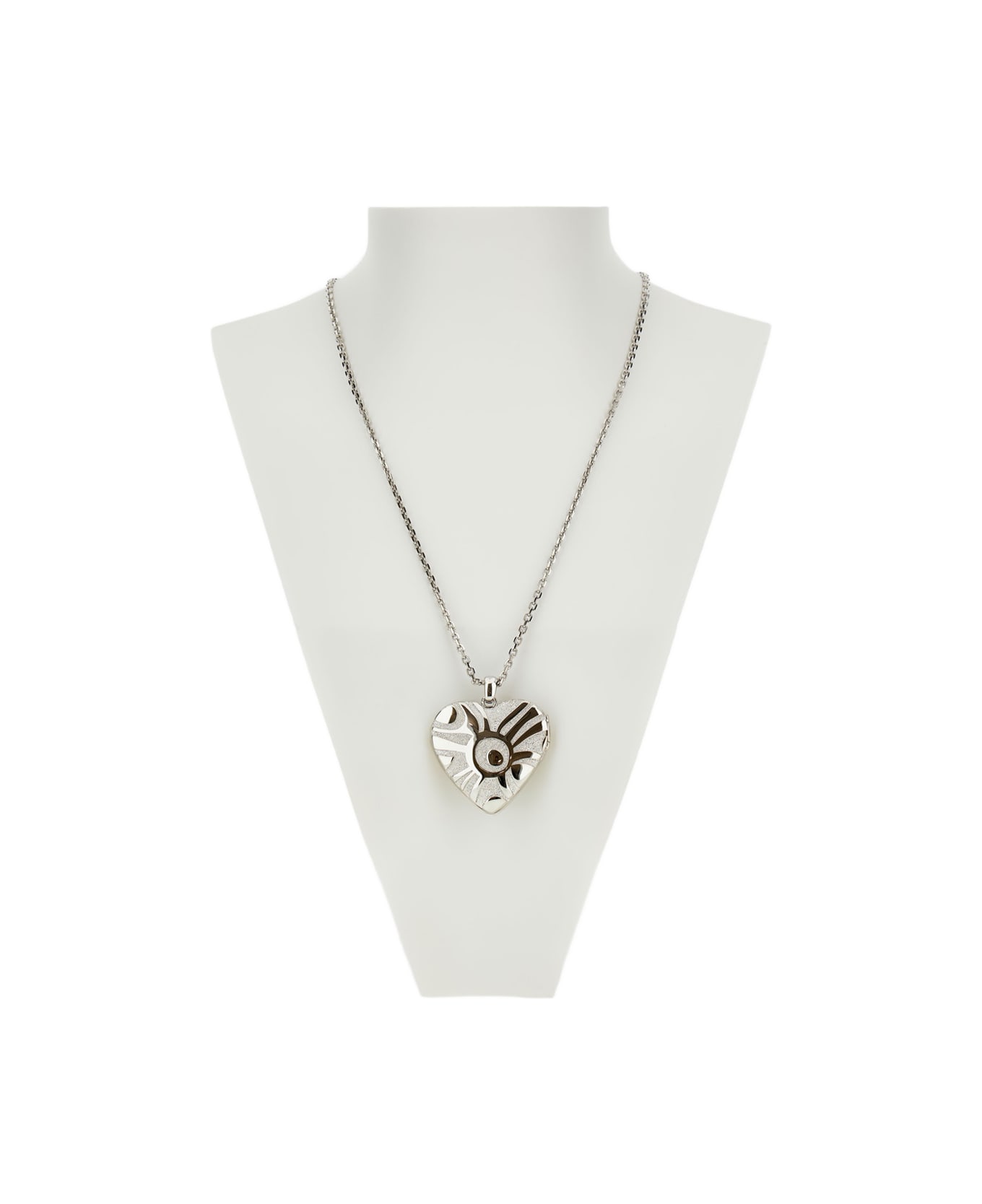 Pucci Heart Sautoir Necklace - Silver